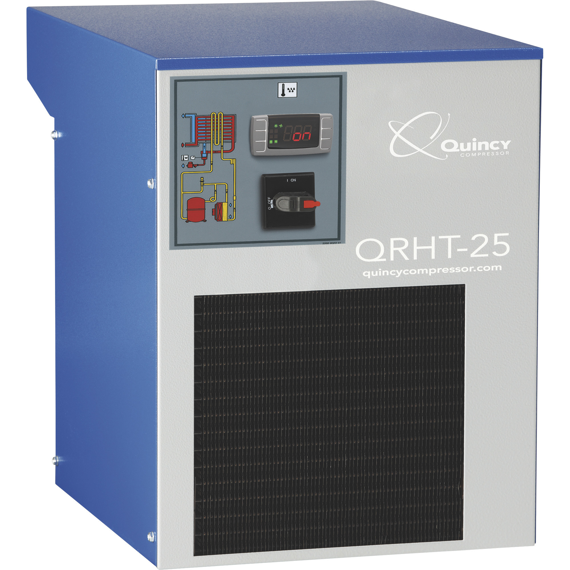 Secador de aire refrigerado Quincy, alta temperatura, sin ciclos, 25 CFM, 115 voltios, modelo QRHT.
