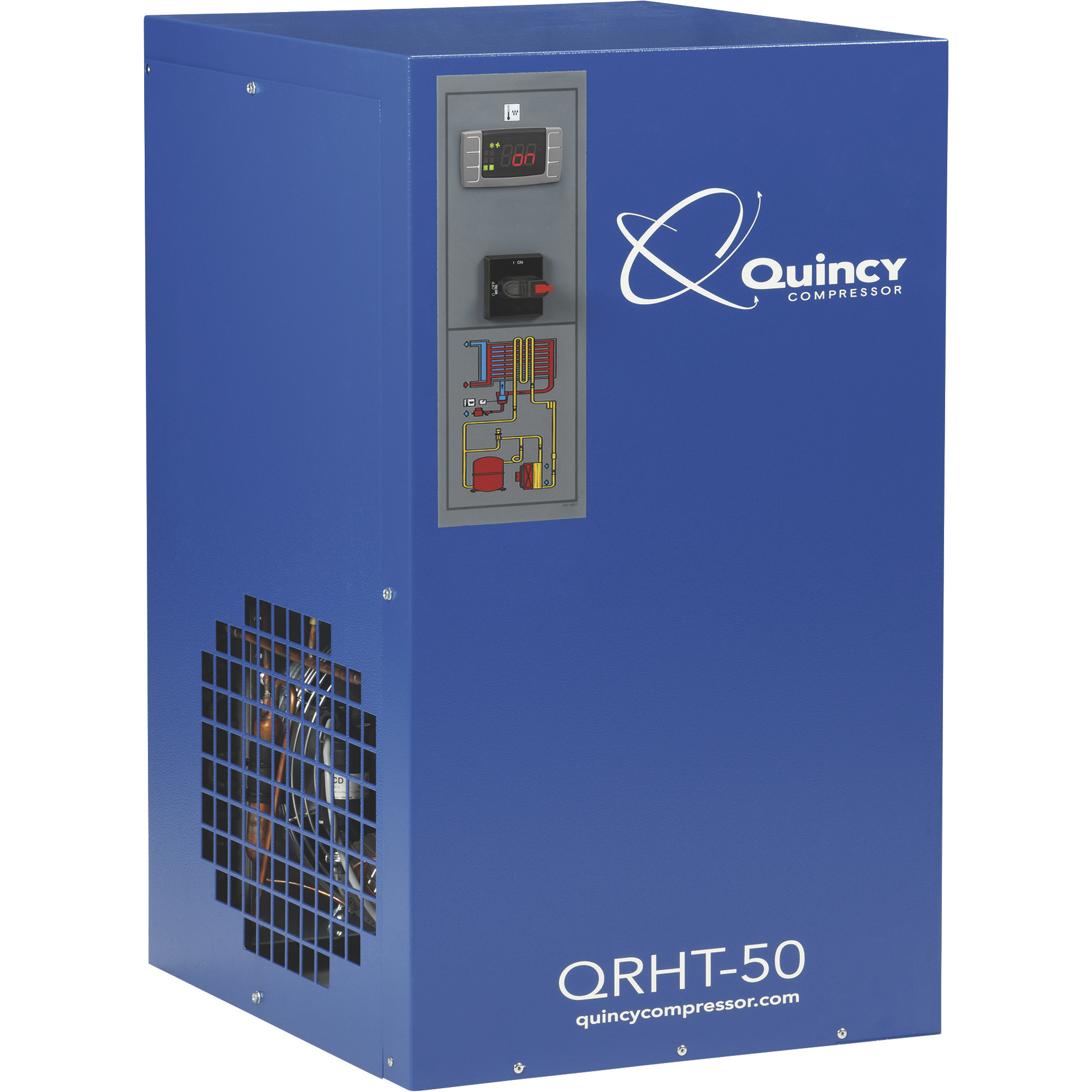 Secador de aire refrigerado Quincy, alta temperatura, sin ciclo, 50 CFM, Modelo QRHT50.