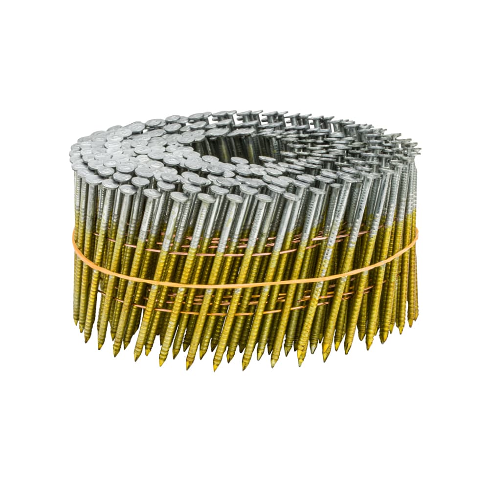 Clavos galvanizados en anillo de 0.099 in - Calibre 15 - Ángulo de 15 grados, para revestimiento. 3000 por caja.
