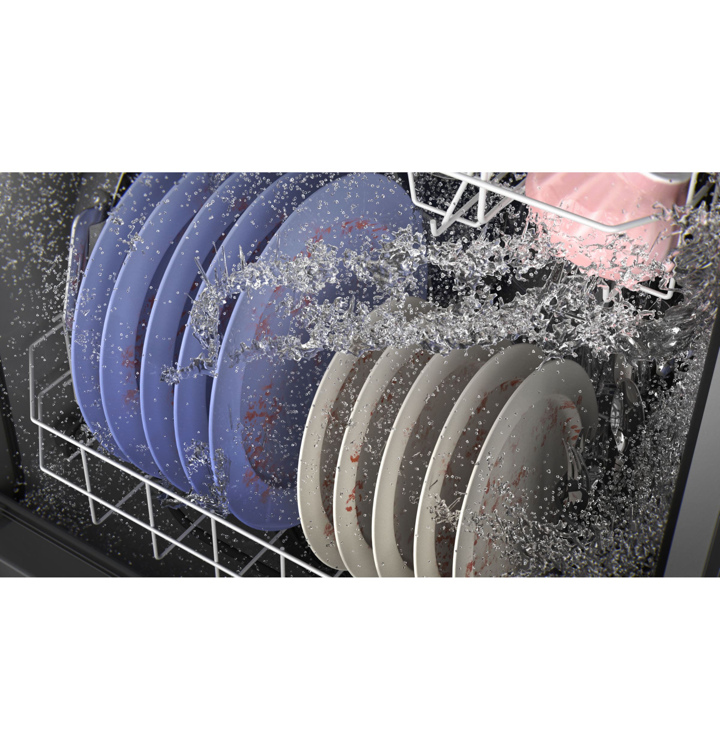 Lavavajillas empotrable de control superior de 24 pulgadas con Dry Boost y tercera bandeja (color pizarra) certificado ENERGY STAR, nivel de sonido muy silencioso de 50 decibeles GDT630PMRES
