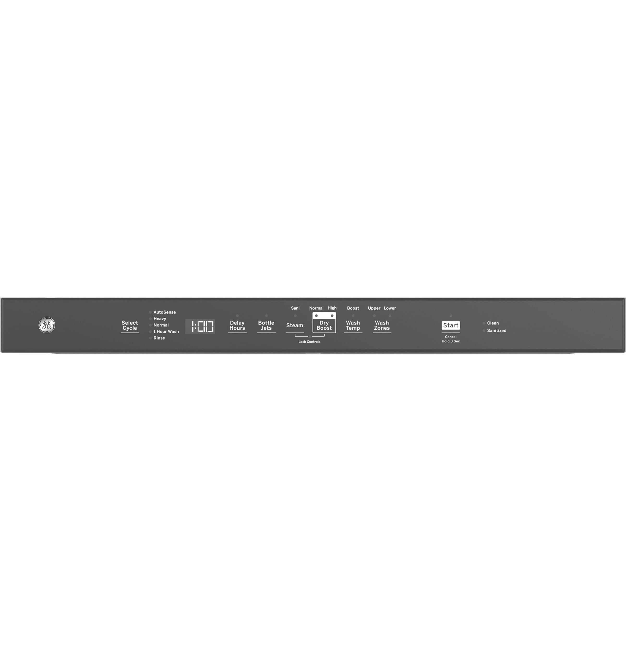 Lavavajillas Empotrado de 24 pulgadas con Control Superior de GE, Tecnología Dry Boost y Tercer Estante (Gris Pizarra) ENERGY STAR, Nivel de Ruido Muy Silencioso de 47 Decibeles GDT650SMVES