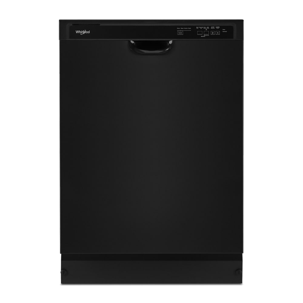 Lavavajillas Empotrado de Control Frontal de 24 pulgadas (Negro) ENERGY STAR, Nivel de Sonido Estándar de 57 Decibeles WDF341PAPB