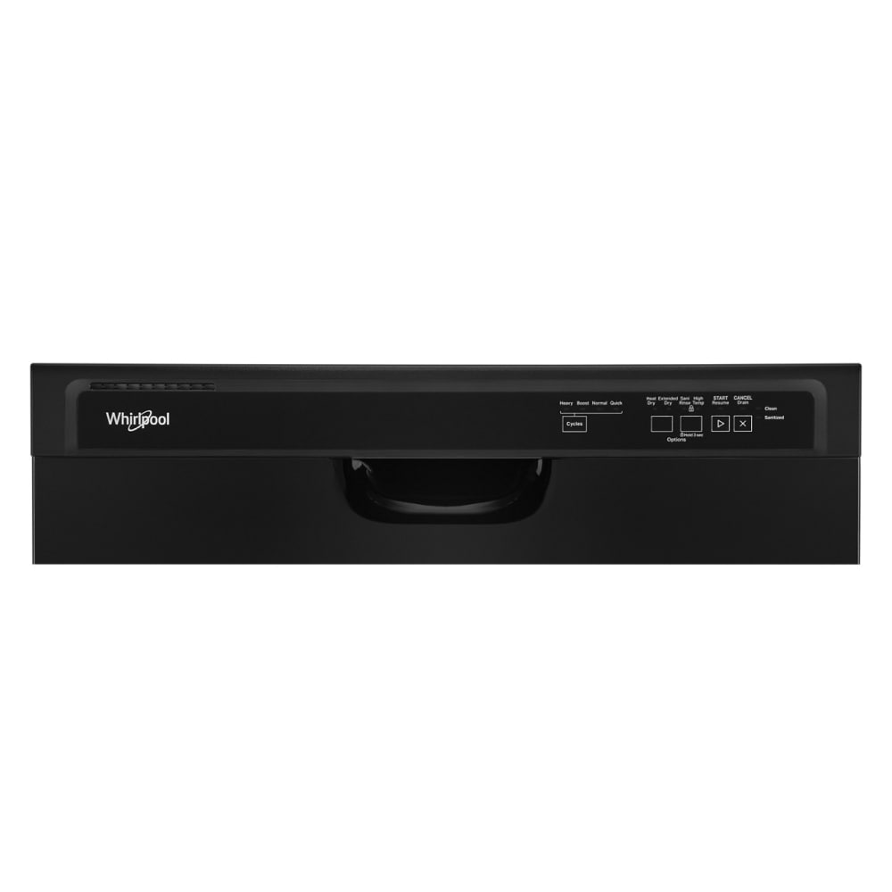 Lavavajillas Empotrado de Control Frontal de 24 pulgadas (Negro) ENERGY STAR, Nivel de Sonido Estándar de 57 Decibeles WDF341PAPB