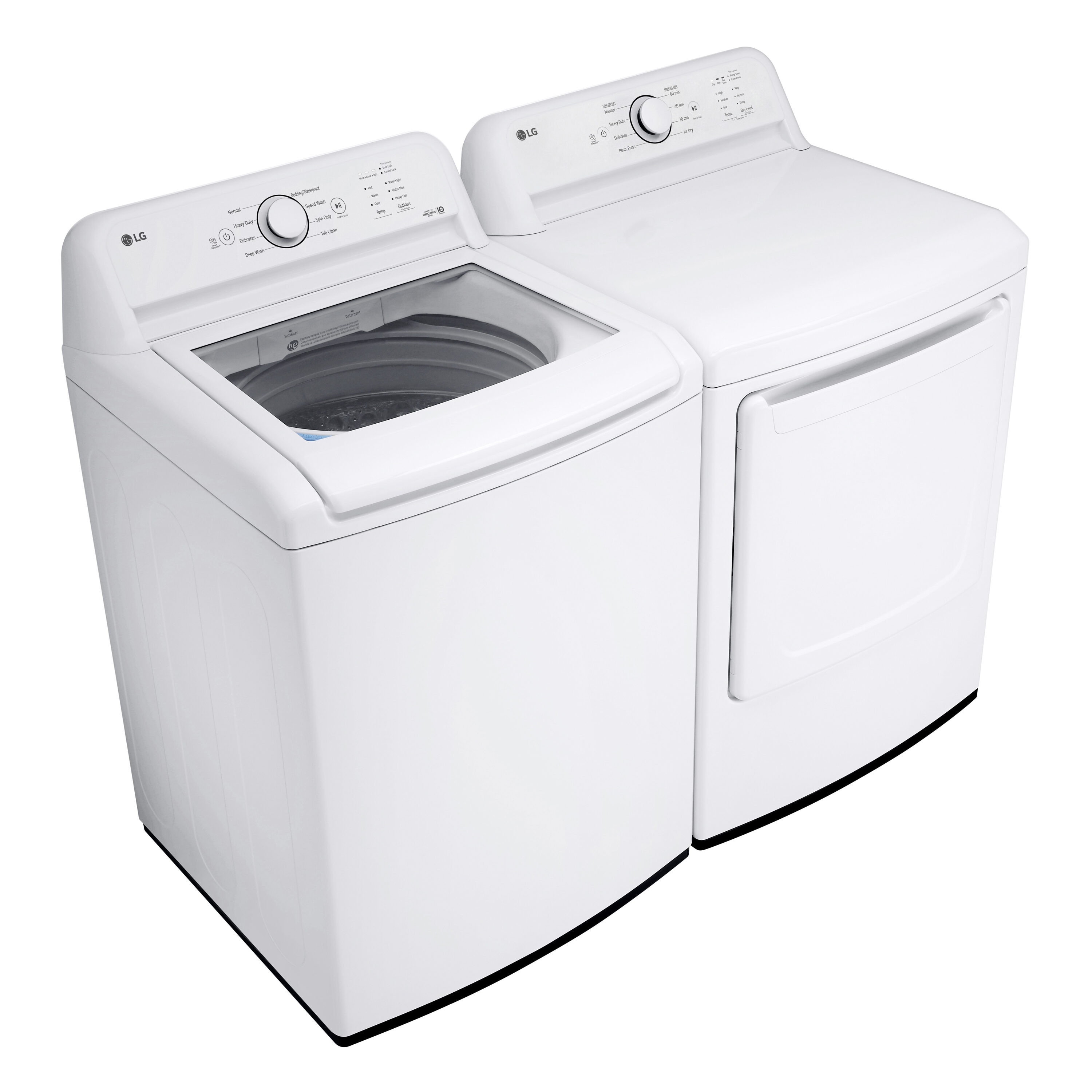 Secadora eléctrica de 7.3 pies cúbicos con ventilación (blanco) certificada Energy Star DLE6100W de LG.