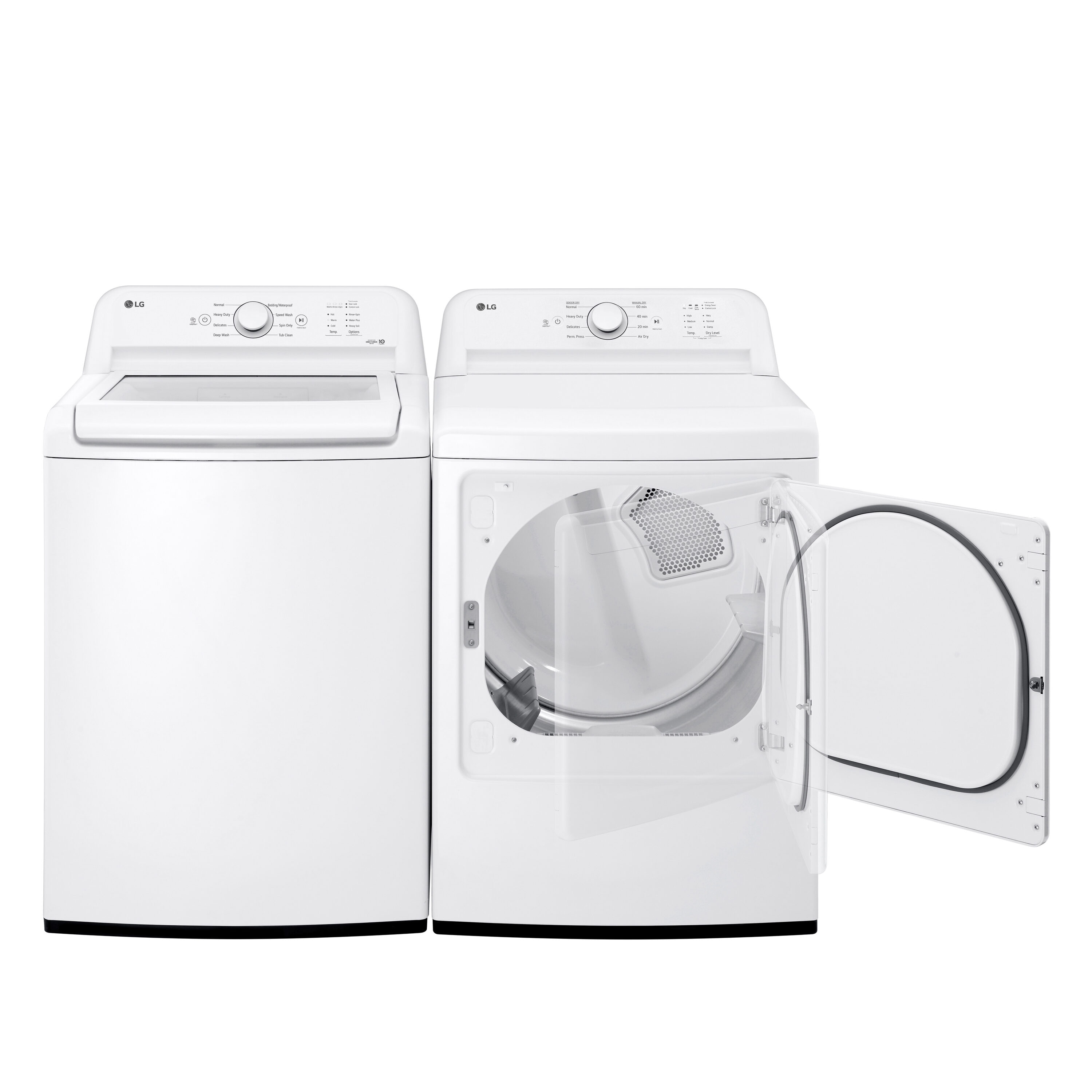 Secadora eléctrica de 7.3 pies cúbicos con ventilación (blanco) certificada Energy Star DLE6100W de LG.