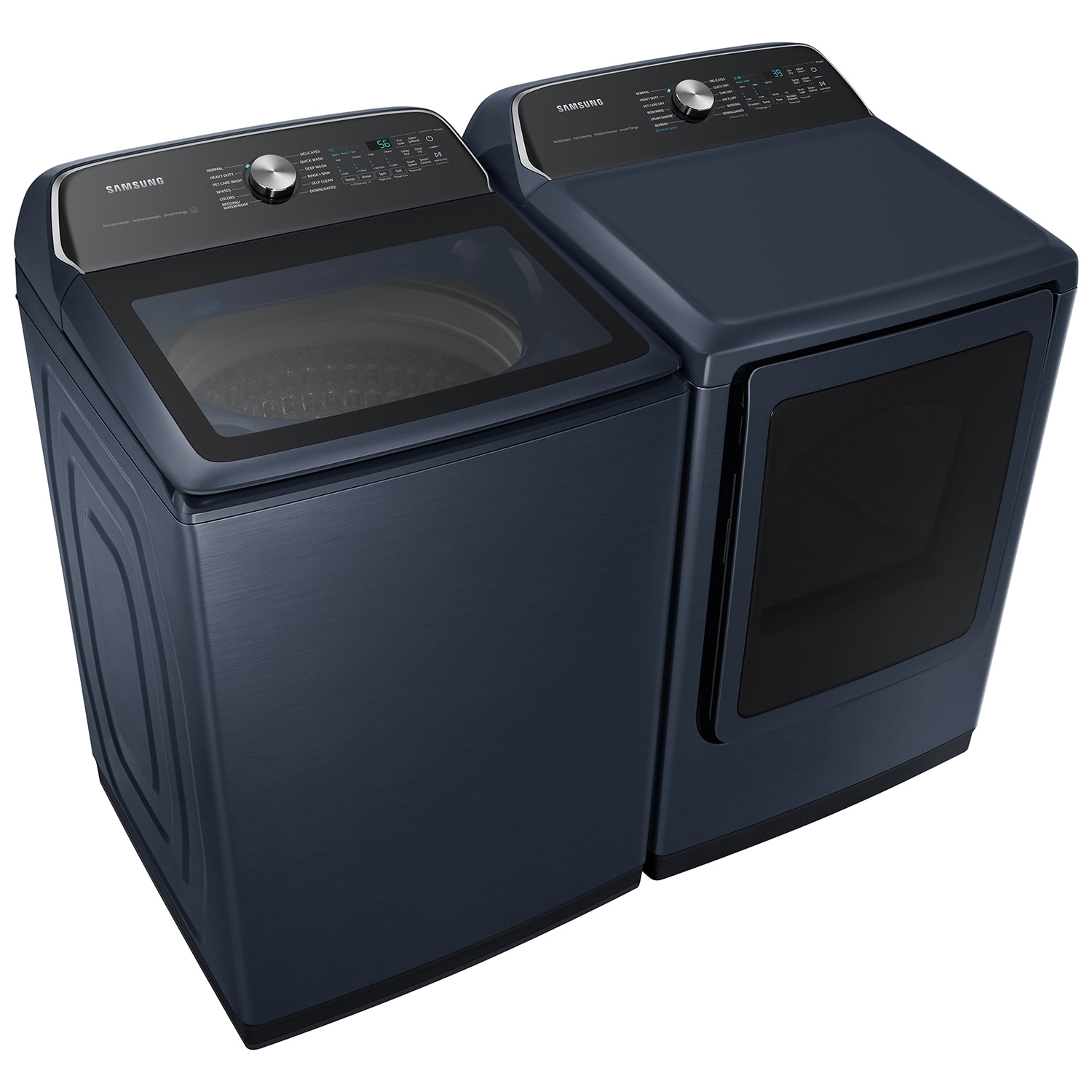 Samsung Cuidado de Mascotas Secado y Desinfección al Vapor+ Secadora Eléctrica de 7.4 pies cúbicos con Ciclo de Vapor (Navy Cepillado) DVE54CG7150D