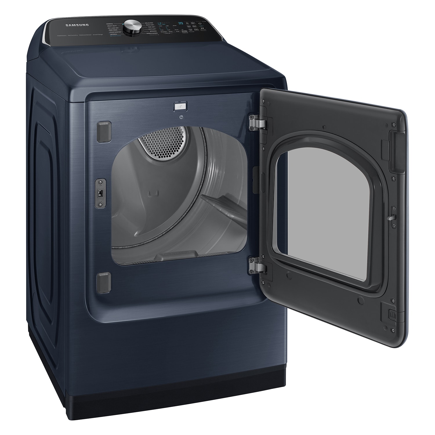 Samsung Cuidado de Mascotas Secado y Desinfección al Vapor+ Secadora Eléctrica de 7.4 pies cúbicos con Ciclo de Vapor (Navy Cepillado) DVE54CG7150D