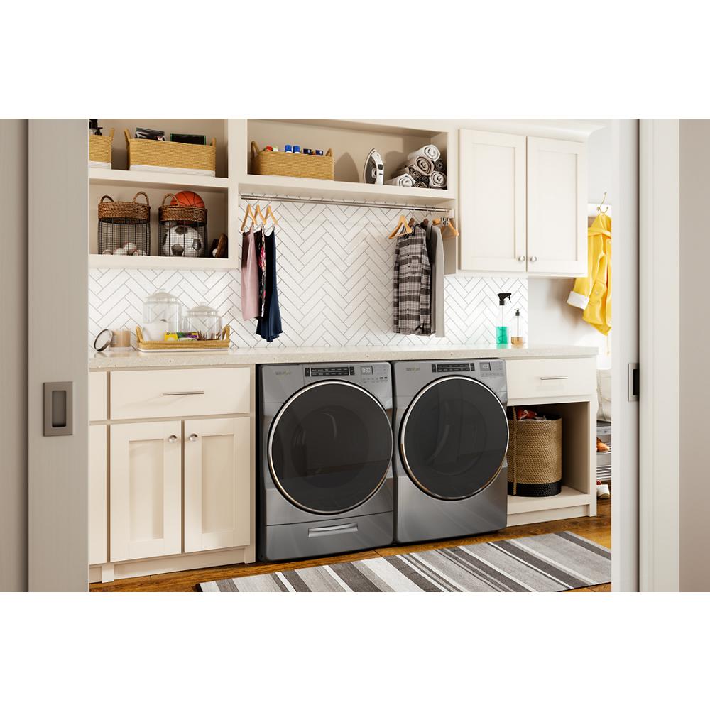 Secadora eléctrica apilable con ciclo de vapor de 7.4 pies cúbicos de Whirlpool (color Chrome Shadow) certificada Energy Star WED8620HC