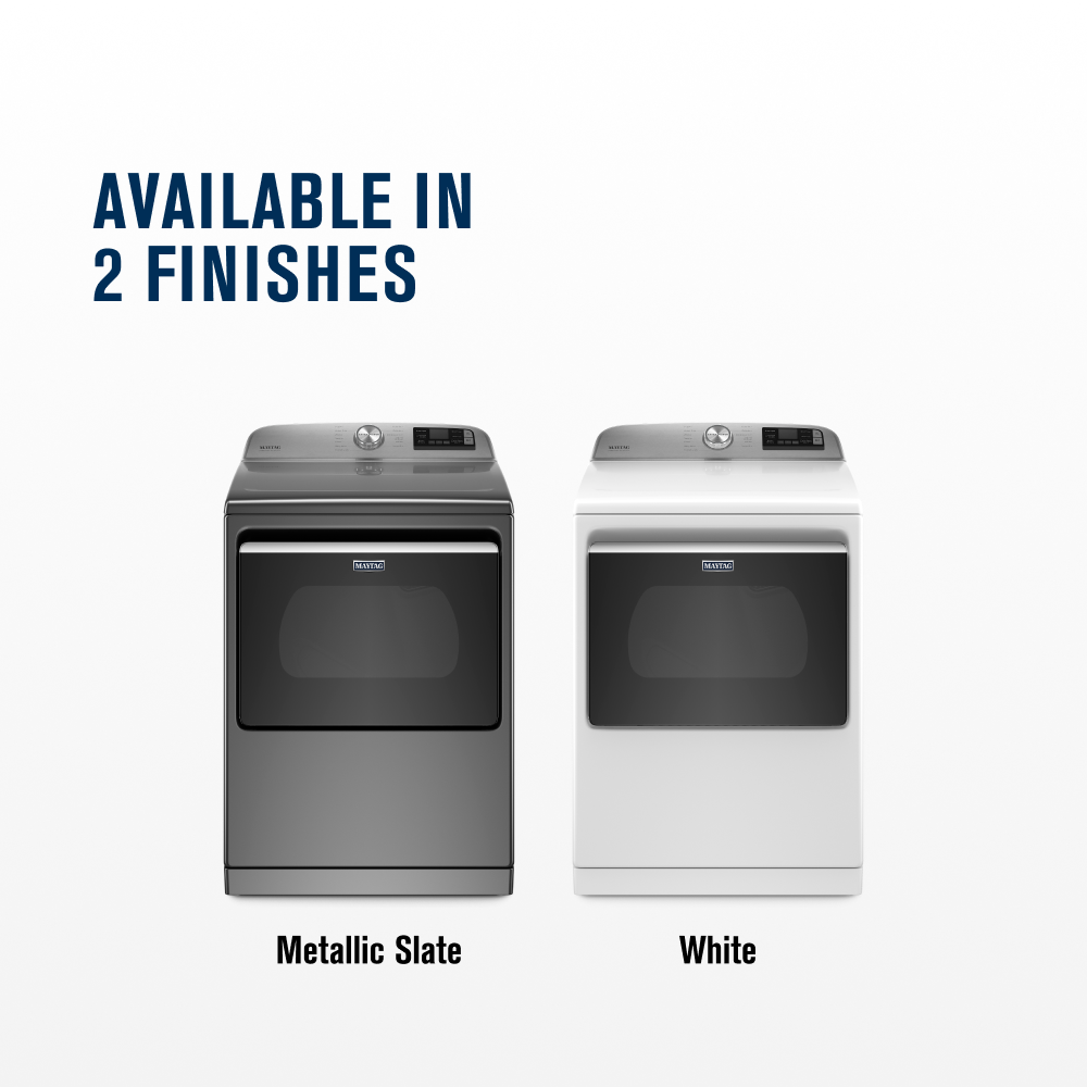 Secadora de gas Maytag Smart Capable de 7.4 pies cúbicos con ciclo de vapor y compatible con dispositivos inteligentes (Slate Metálico) Certificada por Energy Star MGD7230HC.