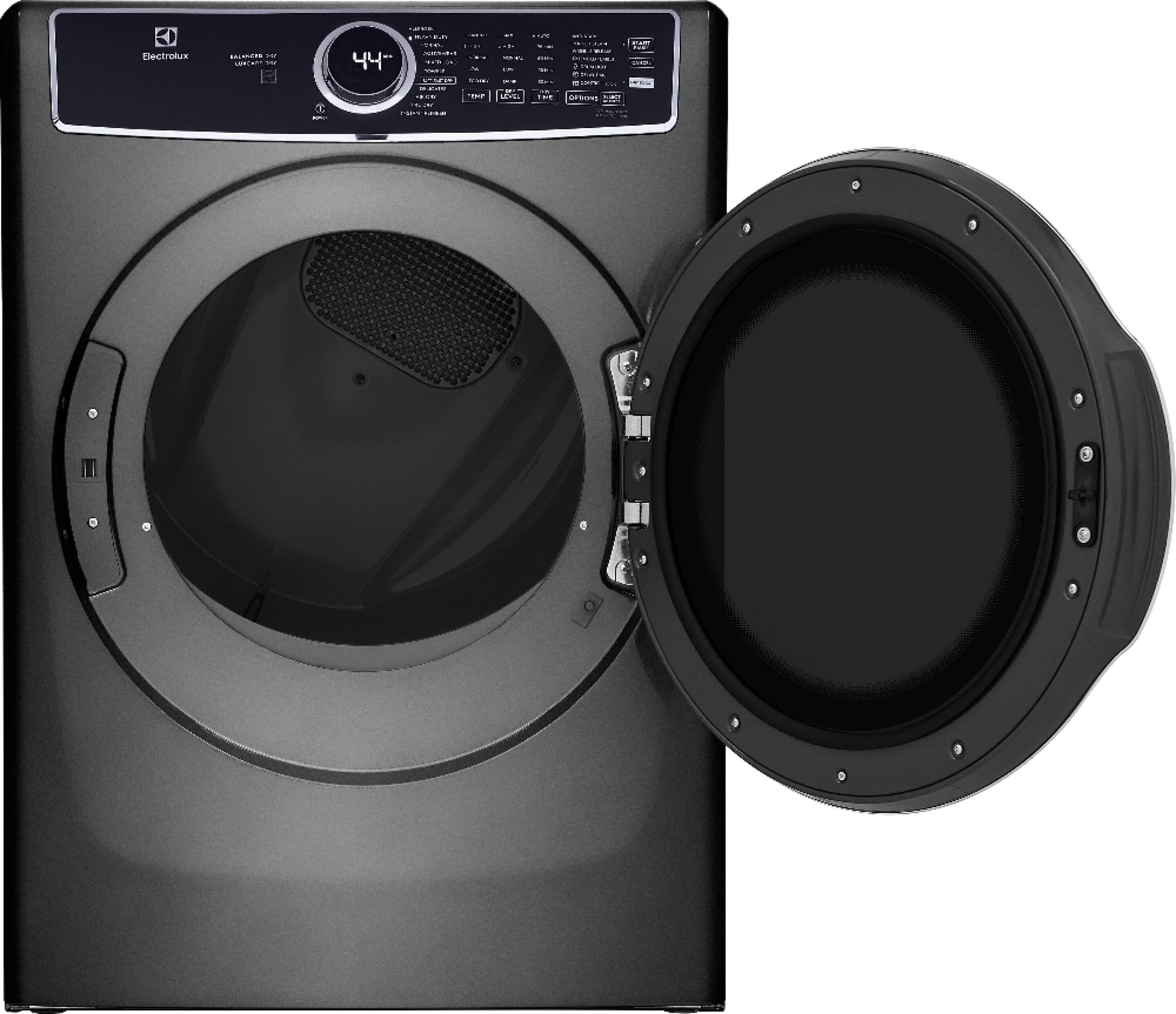 Secadora a gas apilable con ciclo de vapor y tecnología Predictive Dry y Instant Refresh de Electrolux de 8 pies cúbicos (Titanio) con certificación Energy Star ELFG7637AT