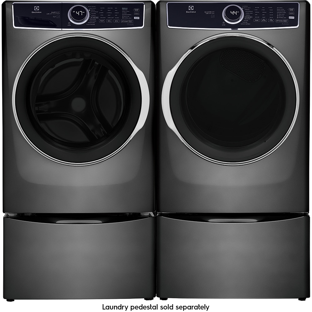 Secadora a gas apilable con ciclo de vapor y tecnología Predictive Dry y Instant Refresh de Electrolux de 8 pies cúbicos (Titanio) con certificación Energy Star ELFG7637AT
