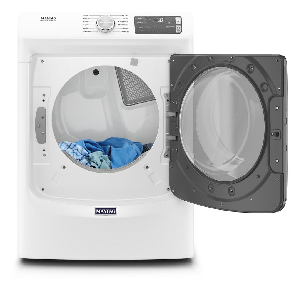Secadora eléctrica apilable con ciclo de vapor de 7.3 pies cúbicos de Maytag (Blanco) con certificación Energy Star - MED6630HW