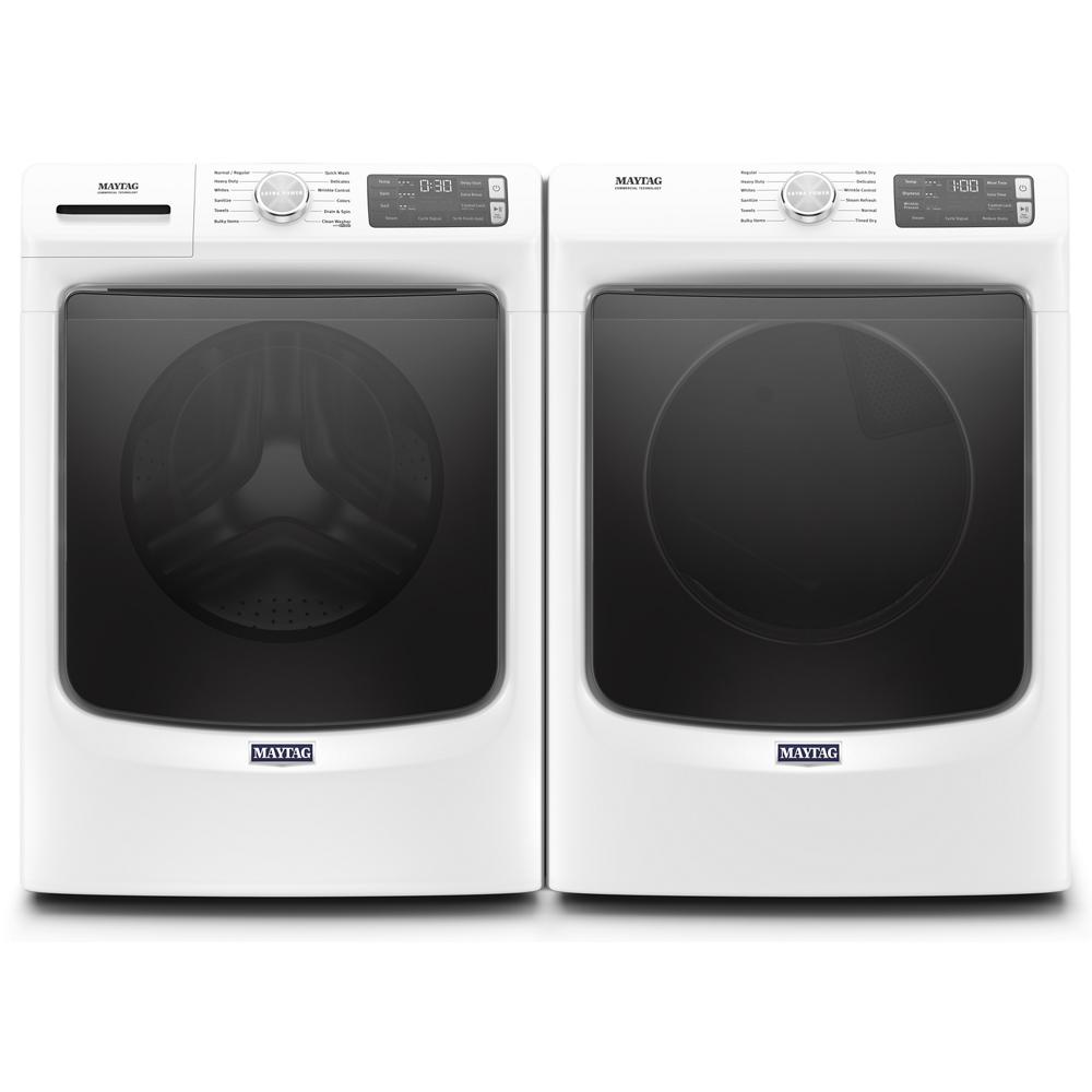 Secadora eléctrica apilable con ciclo de vapor de 7.3 pies cúbicos de Maytag (Blanco) con certificación Energy Star - MED6630HW