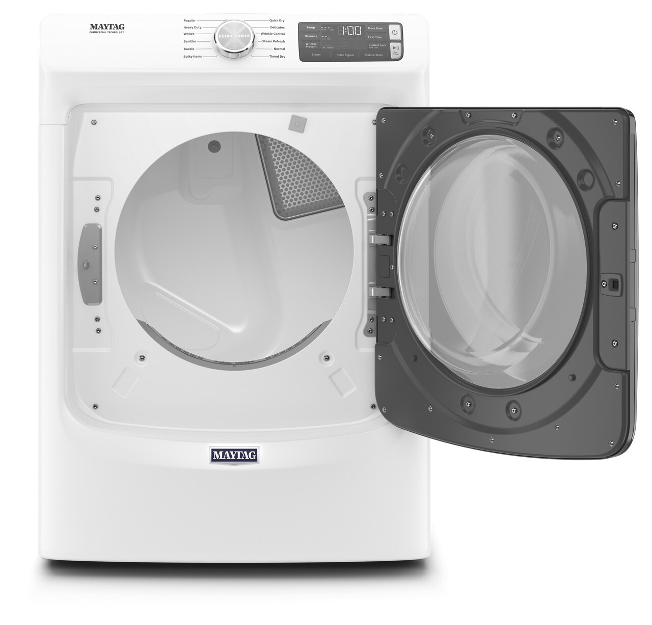 Secadora eléctrica apilable con ciclo de vapor de 7.3 pies cúbicos de Maytag (Blanco) con certificación Energy Star - MED6630HW