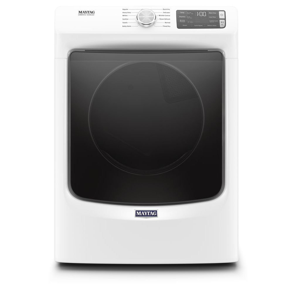 Secadora eléctrica apilable con ciclo de vapor de 7.3 pies cúbicos de Maytag (Blanco) con certificación Energy Star - MED6630HW