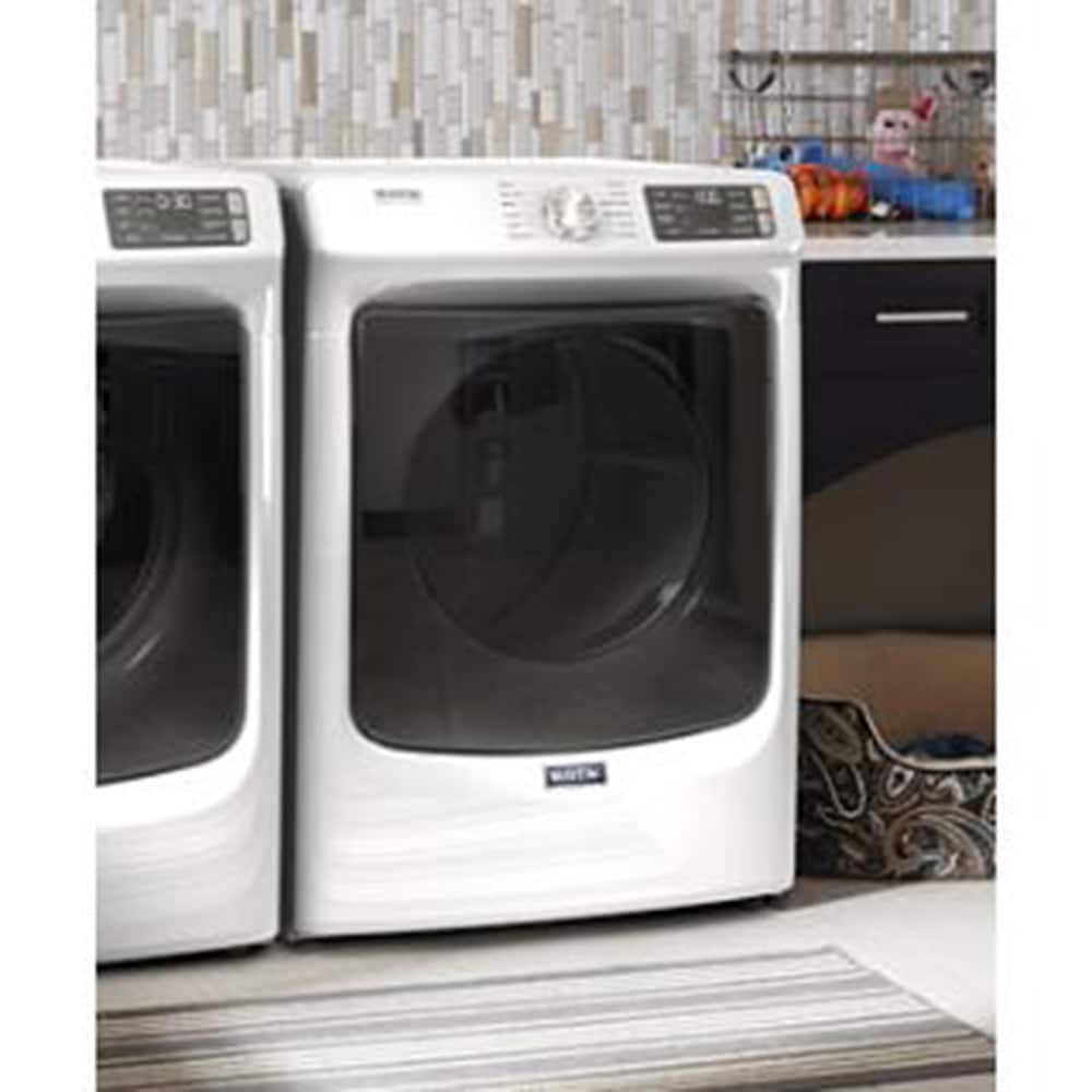 Secadora eléctrica apilable con ciclo de vapor de 7.3 pies cúbicos de Maytag (Blanco) con certificación Energy Star - MED6630HW