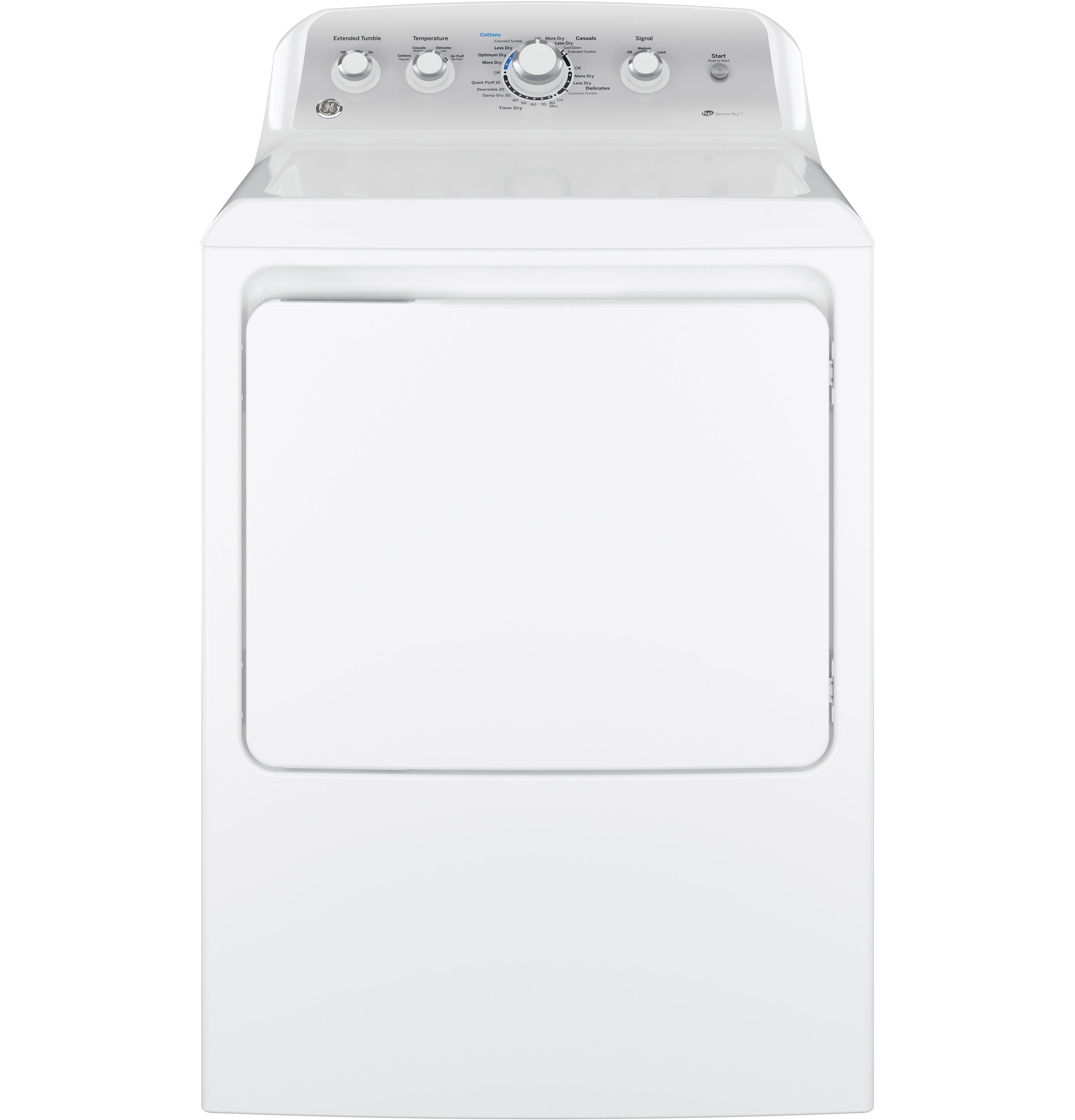 Secadora eléctrica ventilada de 7.2 pies cúbicos (blanca)