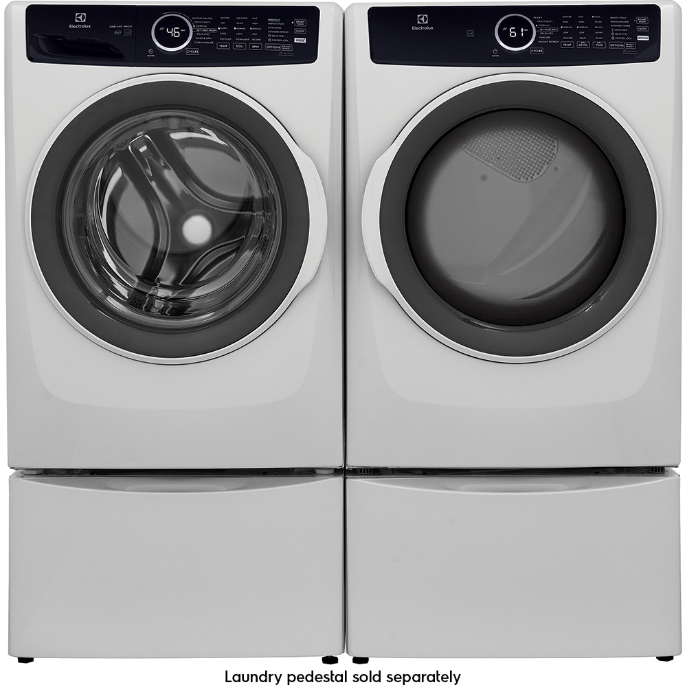 Secadora a gas con ciclo de vapor apilable de 8 pies cúbicos Electrolux (blanca) con certificación ENERGY STAR ELFG7437AW