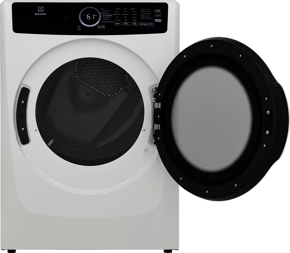 Secadora a gas con ciclo de vapor apilable de 8 pies cúbicos Electrolux (blanca) con certificación ENERGY STAR ELFG7437AW