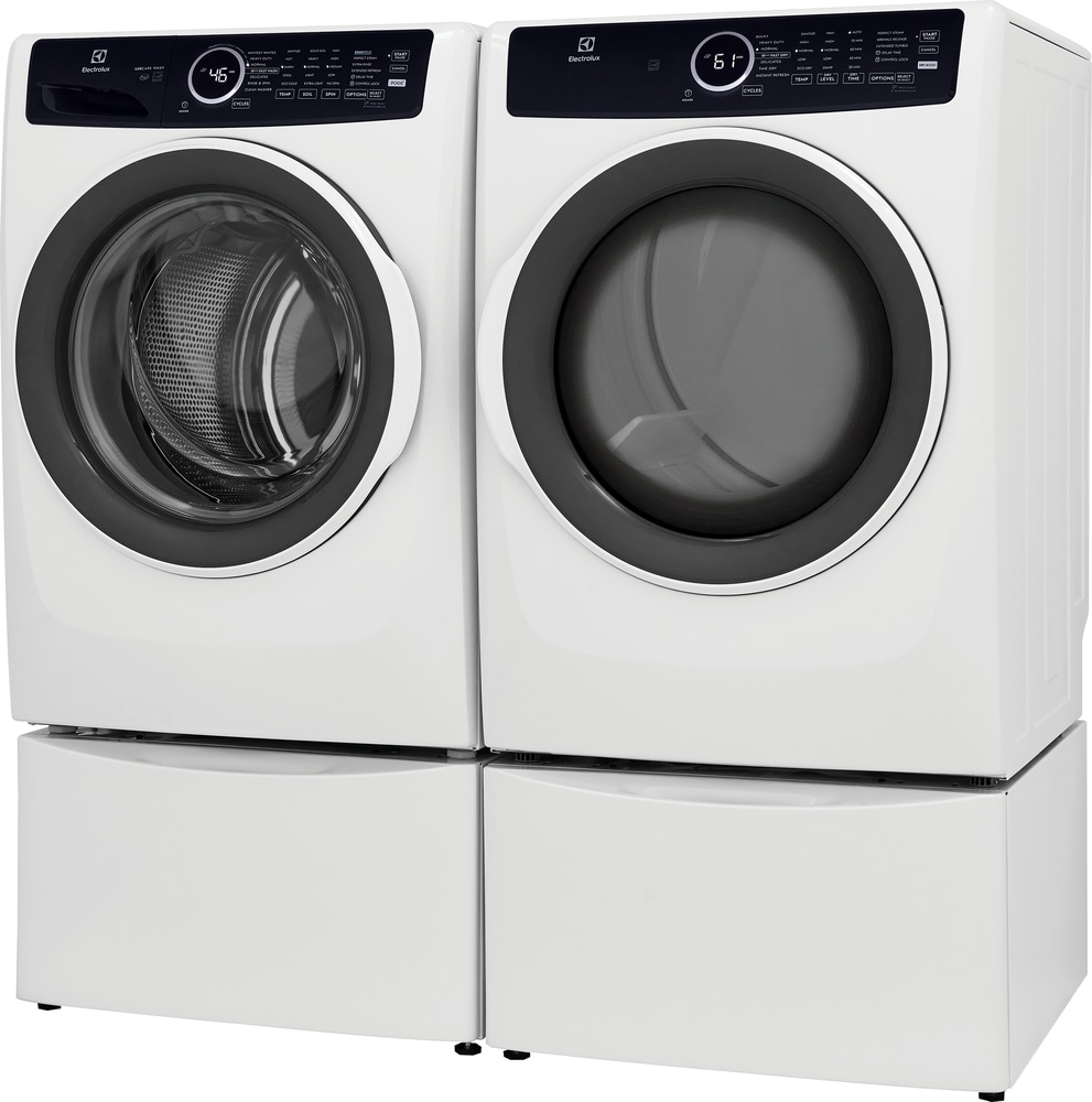 Secadora a gas con ciclo de vapor apilable de 8 pies cúbicos Electrolux (blanca) con certificación ENERGY STAR ELFG7437AW