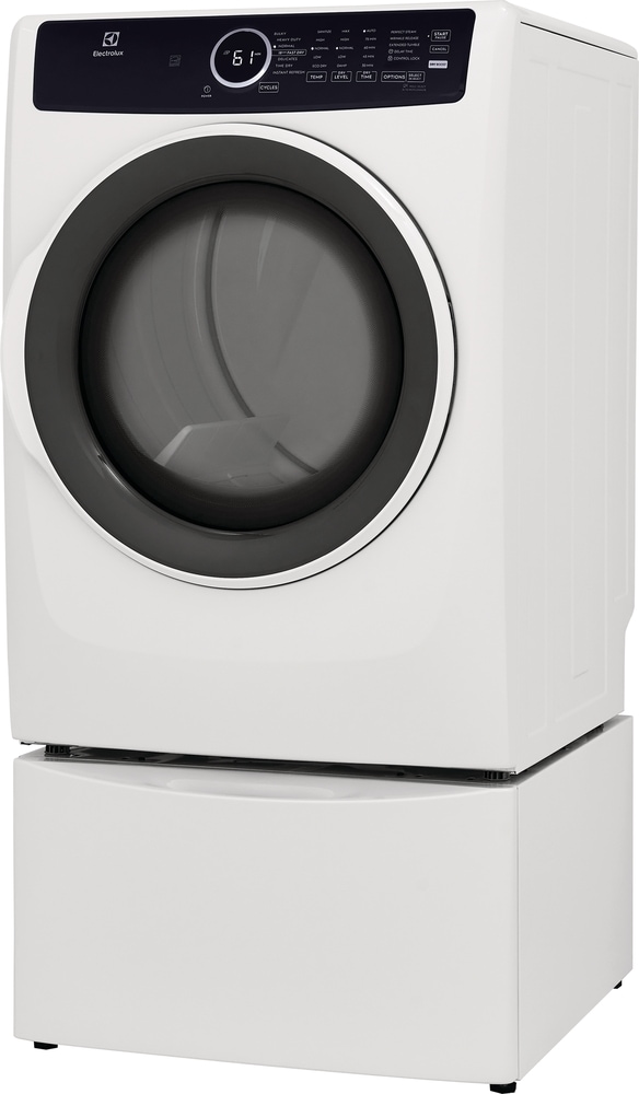Secadora a gas con ciclo de vapor apilable de 8 pies cúbicos Electrolux (blanca) con certificación ENERGY STAR ELFG7437AW