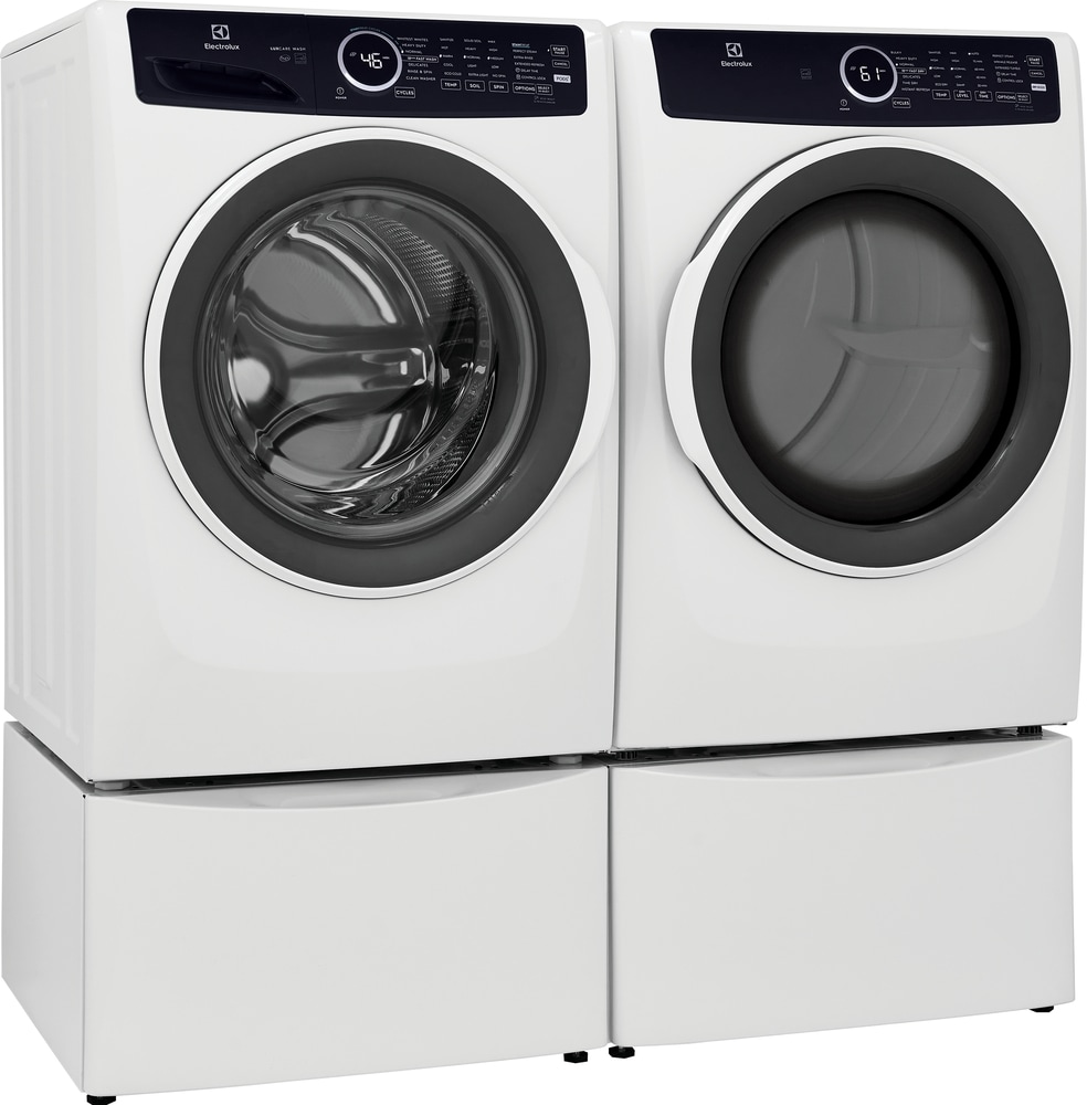 Secadora a gas con ciclo de vapor apilable de 8 pies cúbicos Electrolux (blanca) con certificación ENERGY STAR ELFG7437AW