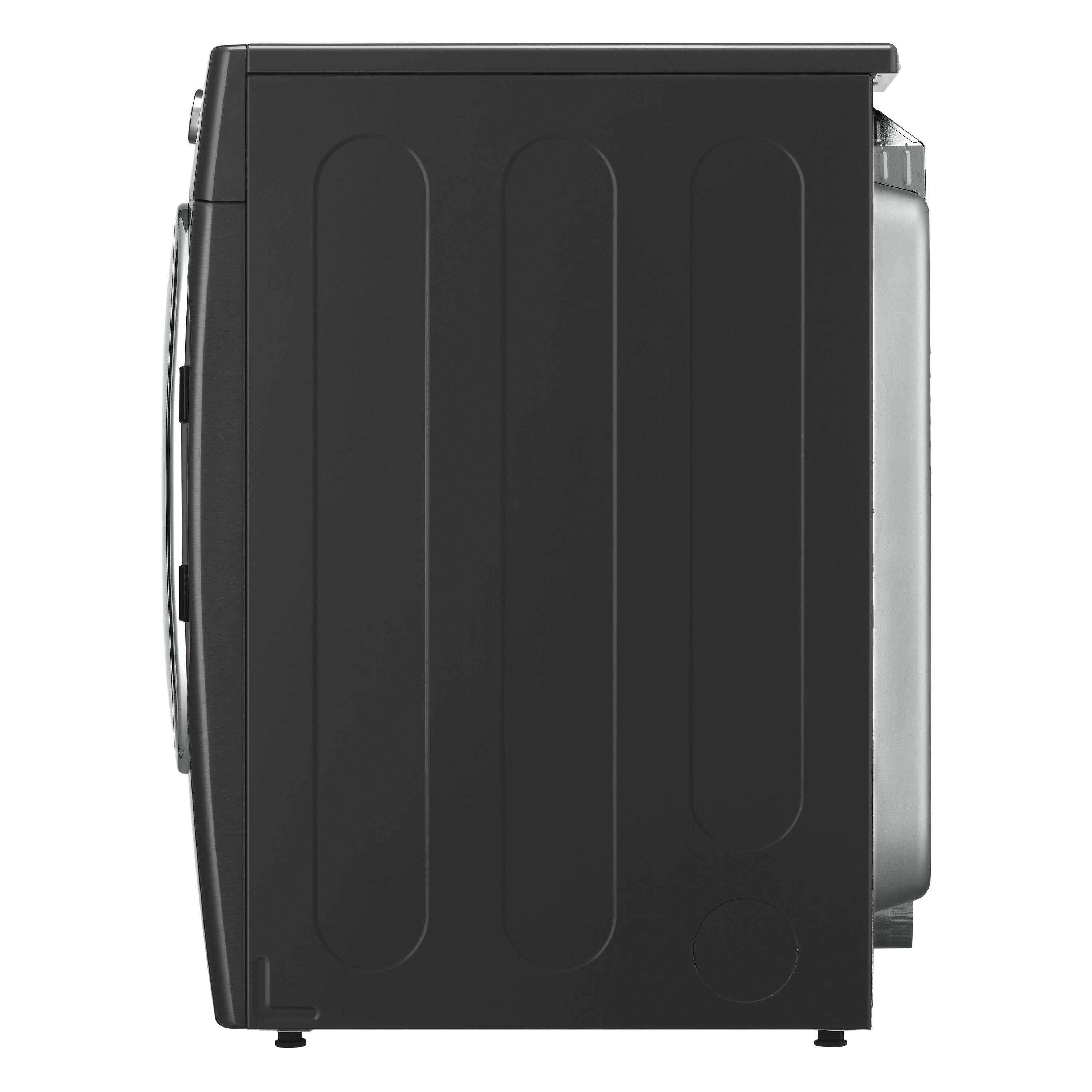 Secadora eléctrica ventila apilable con ciclo de vapor TurboSteam de 9 pies cúbicos en acero negro con certificación Energy Star DLEX8900B de LG
