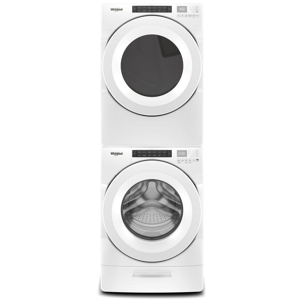 Secadora de gas apilable Whirlpool de 7.4 pies cúbicos (Blanca) Certificada Energy Star WGD560LHW