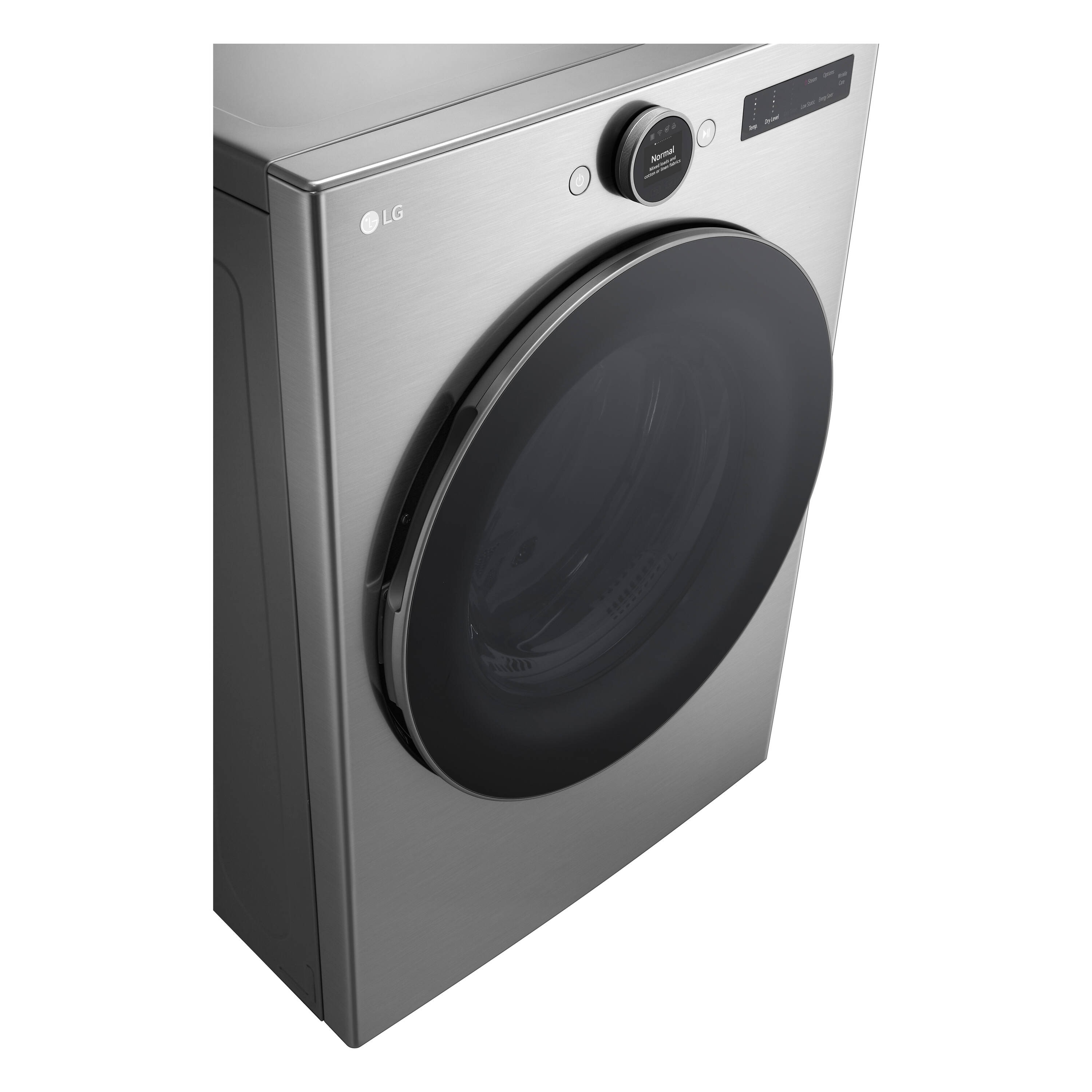 Secadora eléctrica de ciclo de vapor apilable LG TurboSteam de 7.4 pies cúbicos (Acero grafito) Certificada por Energy Star DLEX5500V
