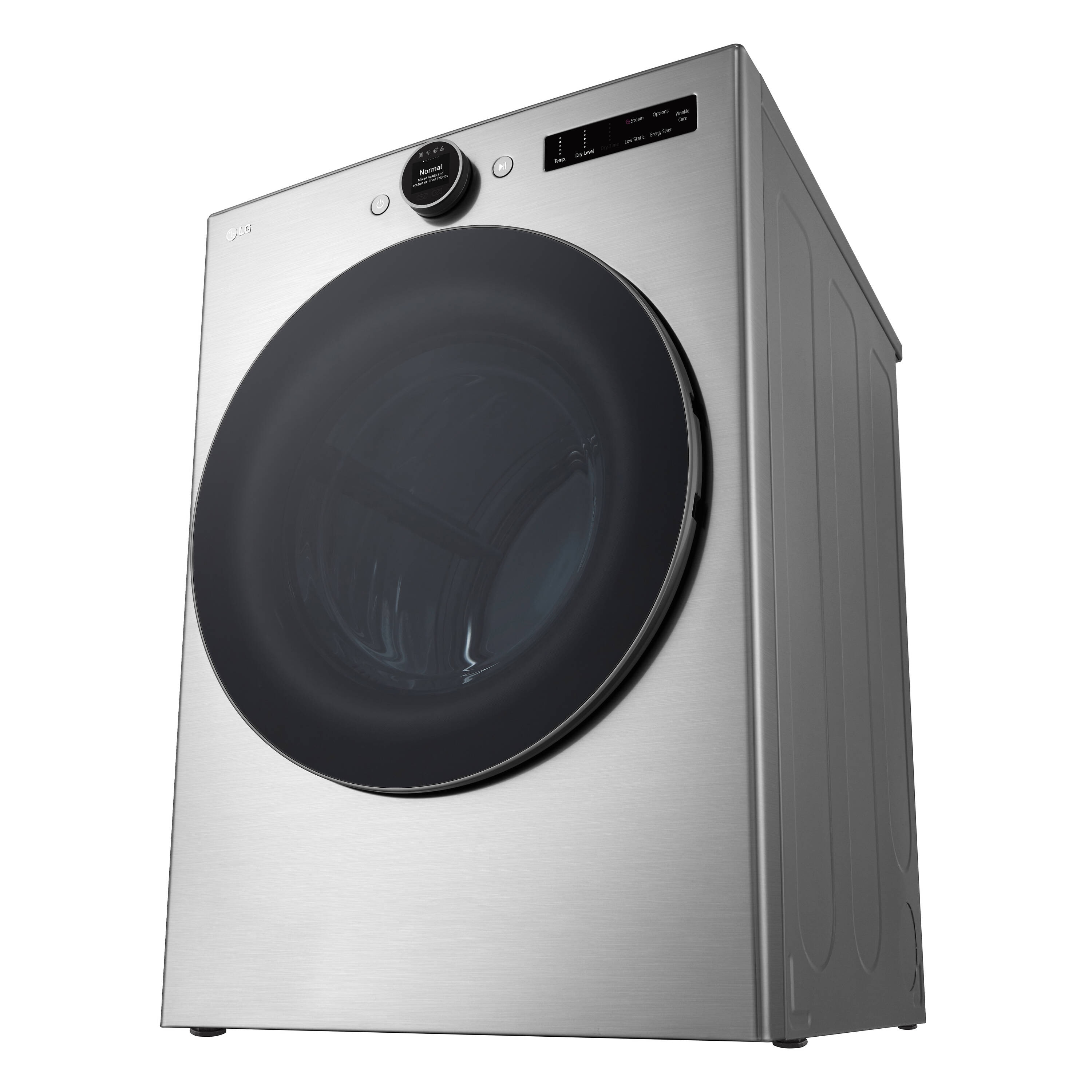 Secadora eléctrica de ciclo de vapor apilable LG TurboSteam de 7.4 pies cúbicos (Acero grafito) Certificada por Energy Star DLEX5500V