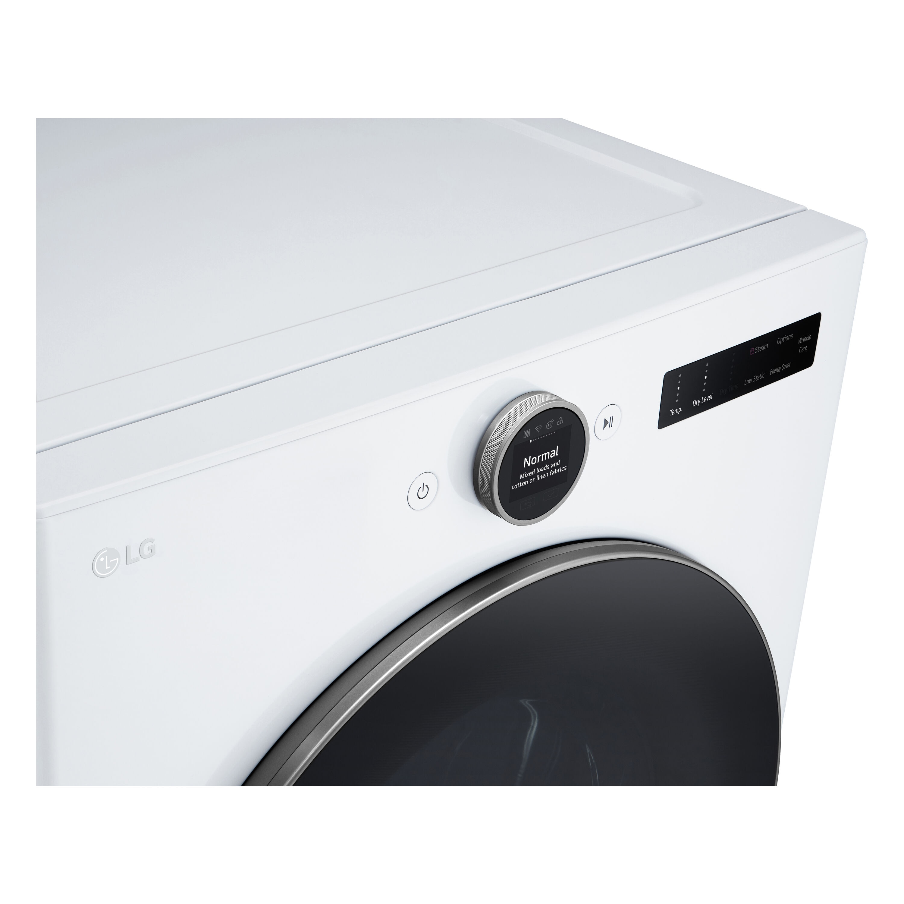 Secadora Eléctrica de Vapor Apilable con Ciclo TurboSteam de 7.4 pies cúbicos (Blanca) Certificada por Energy Star DLEX5500W de LG.