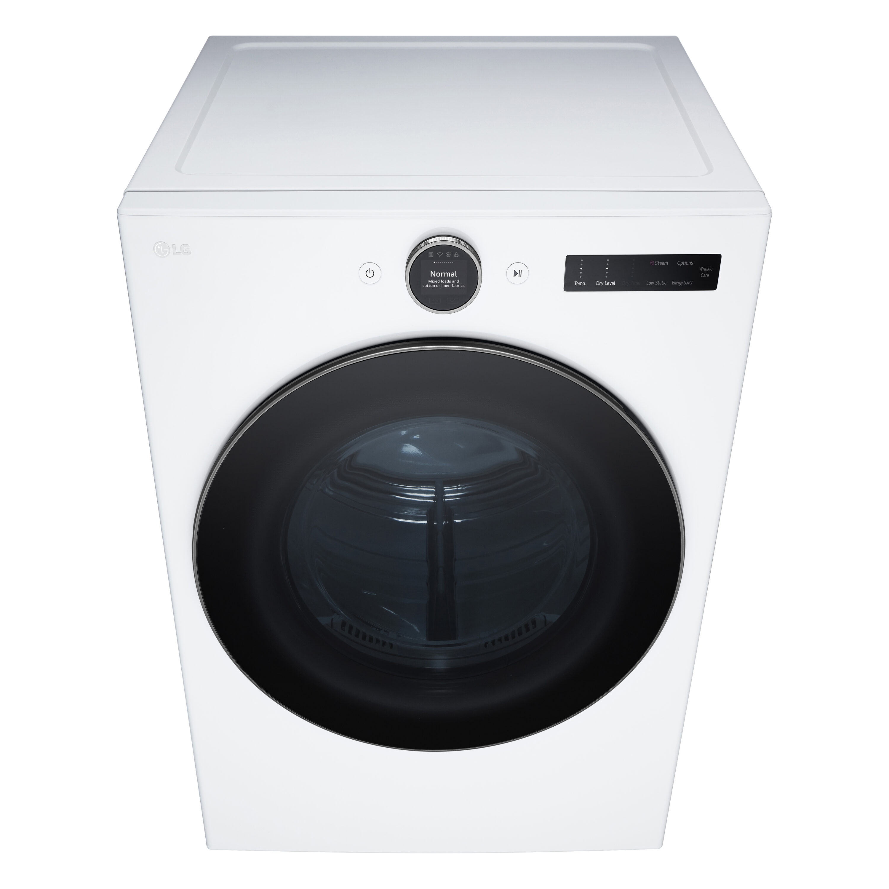 Secadora Eléctrica de Vapor Apilable con Ciclo TurboSteam de 7.4 pies cúbicos (Blanca) Certificada por Energy Star DLEX5500W de LG.