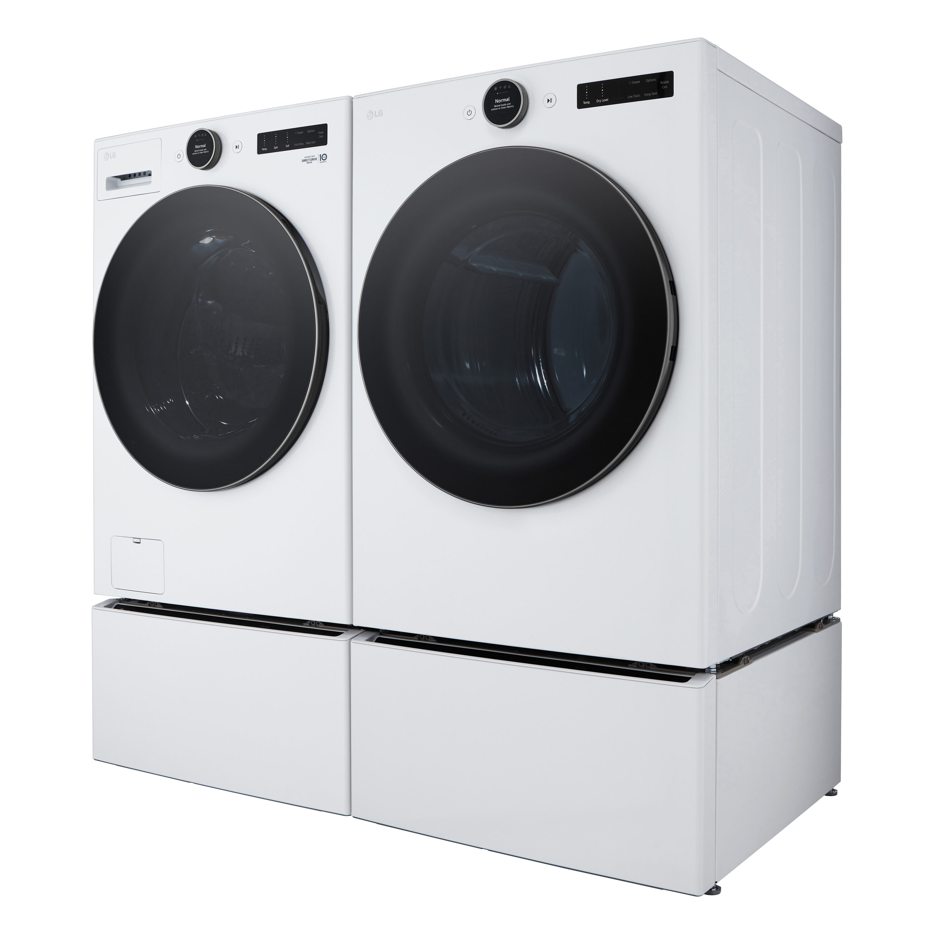 Secadora Eléctrica de Vapor Apilable con Ciclo TurboSteam de 7.4 pies cúbicos (Blanca) Certificada por Energy Star DLEX5500W de LG.