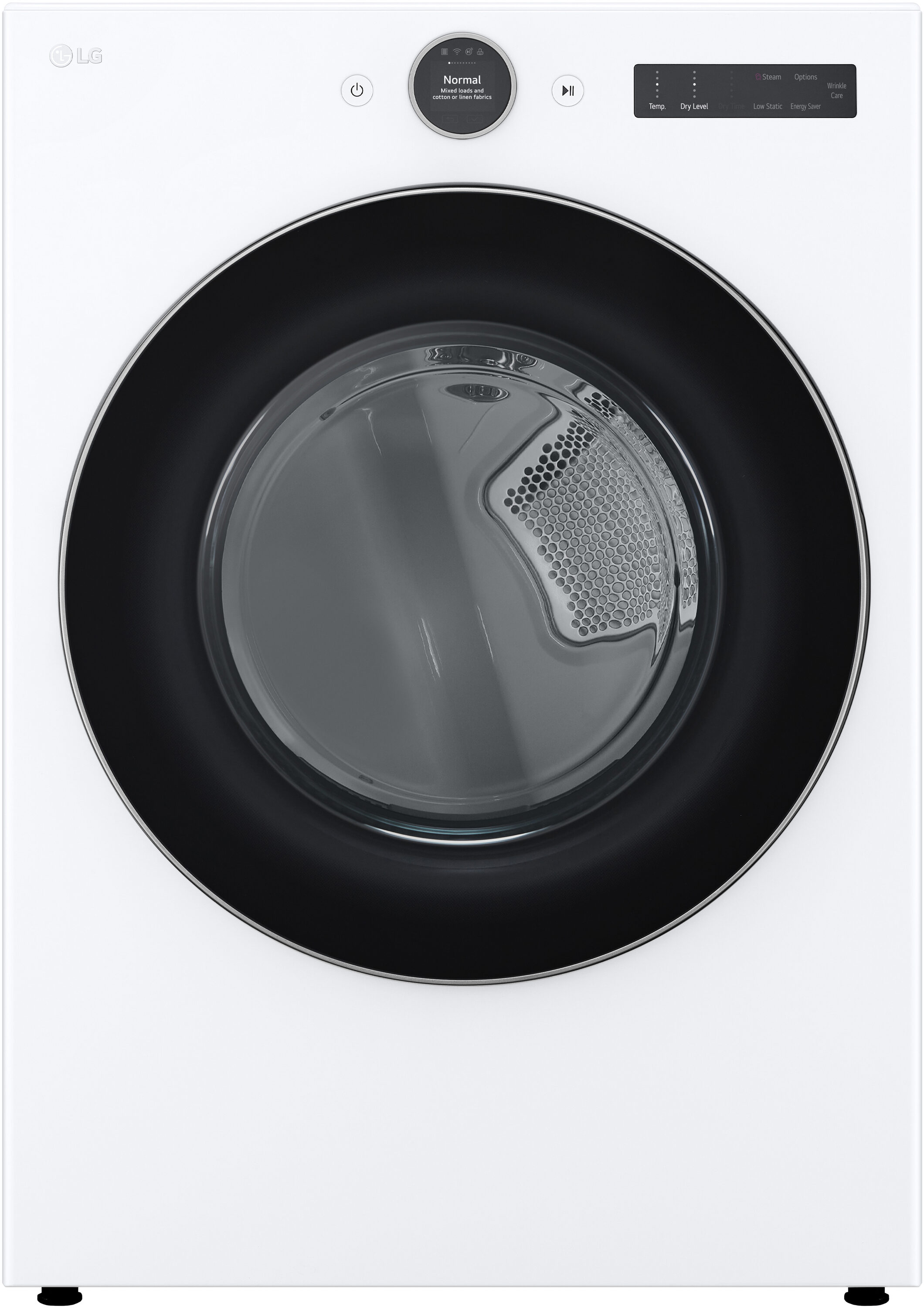 Secadora Eléctrica de Vapor Apilable con Ciclo TurboSteam de 7.4 pies cúbicos (Blanca) Certificada por Energy Star DLEX5500W de LG.