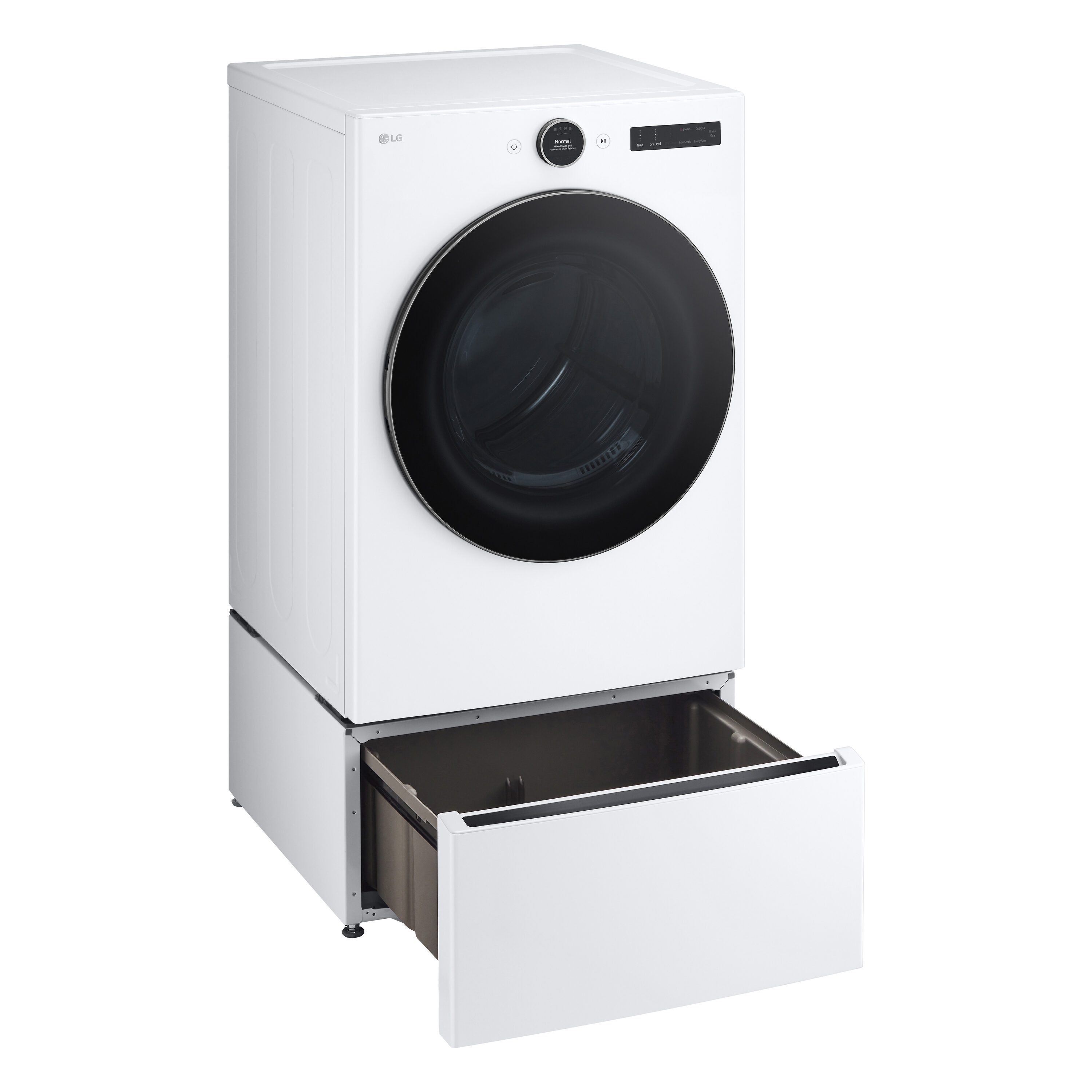 Secadora Eléctrica de Vapor Apilable con Ciclo TurboSteam de 7.4 pies cúbicos (Blanca) Certificada por Energy Star DLEX5500W de LG.