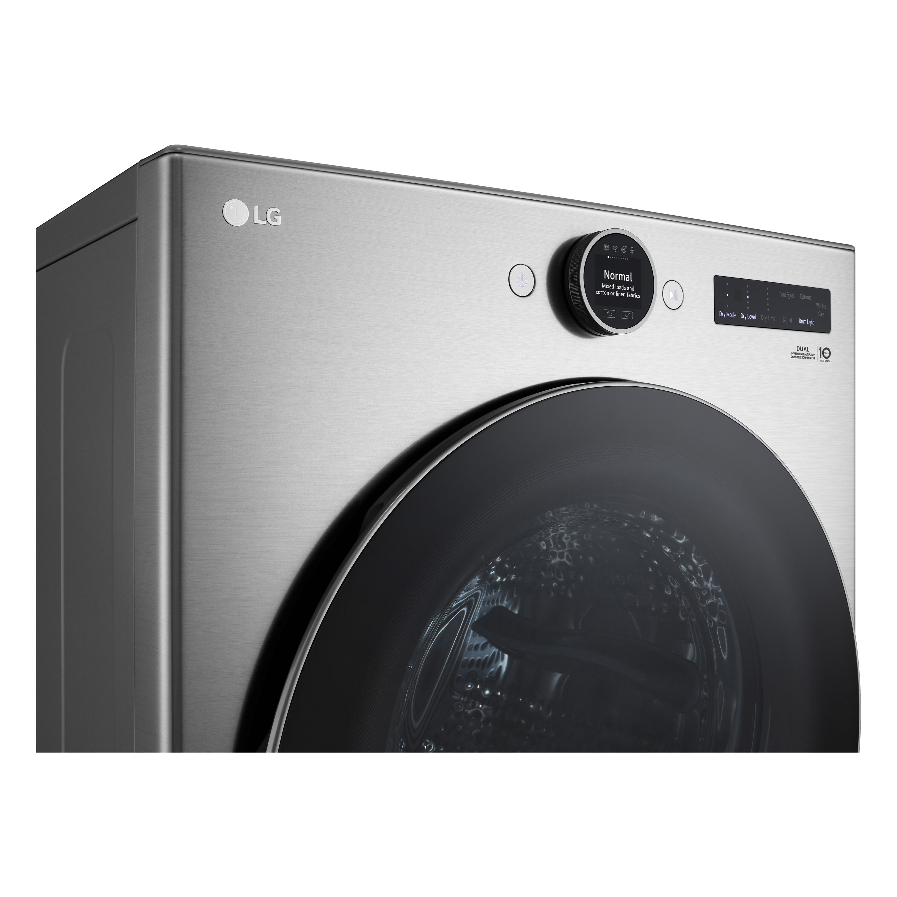 Secadora eléctrica apilable sin ventilación con bomba de calor de 7.8 pies cúbicos (Acero Gris) Certificada por Energy Star DLHC5502V