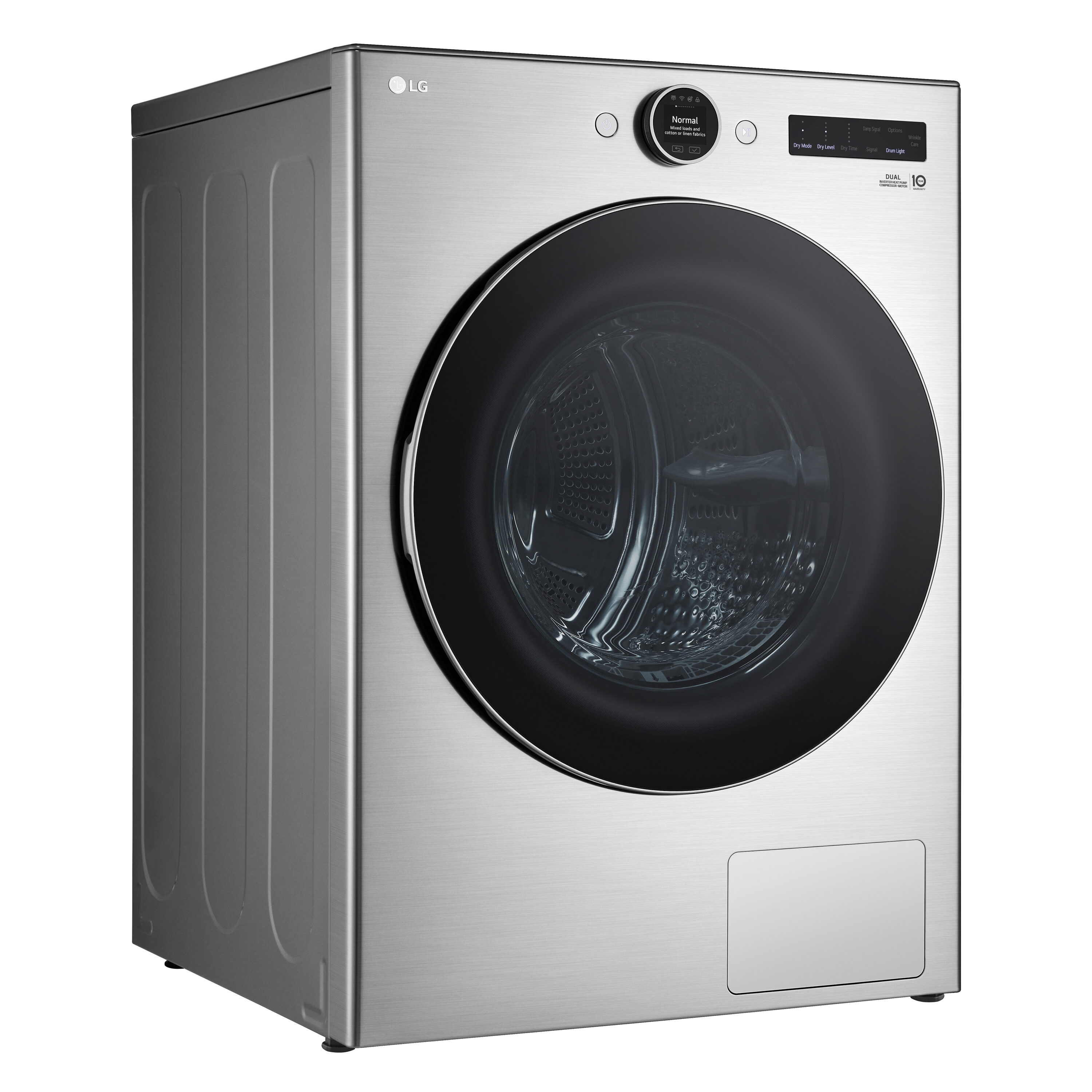 Secadora eléctrica apilable sin ventilación con bomba de calor de 7.8 pies cúbicos (Acero Gris) Certificada por Energy Star DLHC5502V