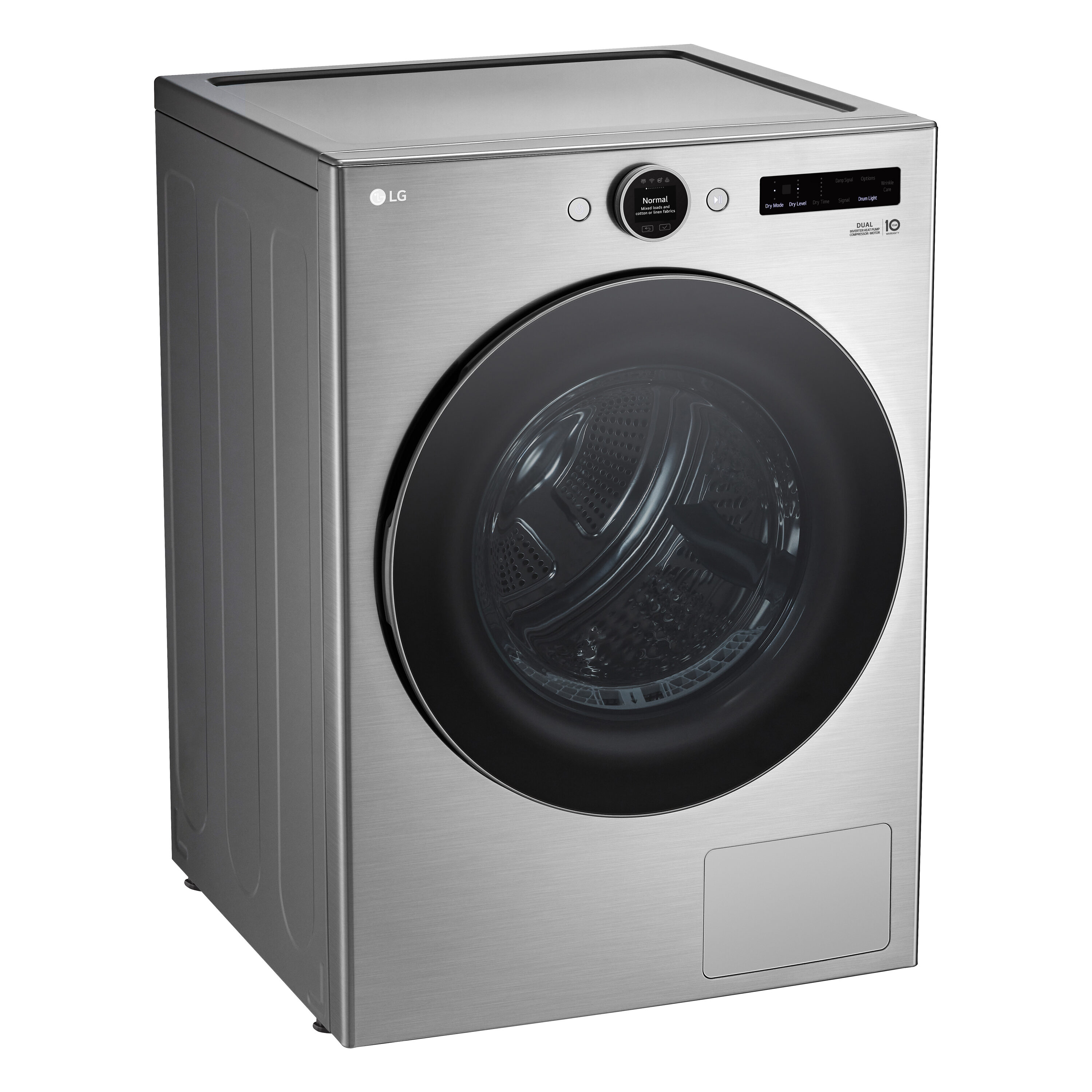 Secadora eléctrica apilable sin ventilación con bomba de calor de 7.8 pies cúbicos (Acero Gris) Certificada por Energy Star DLHC5502V