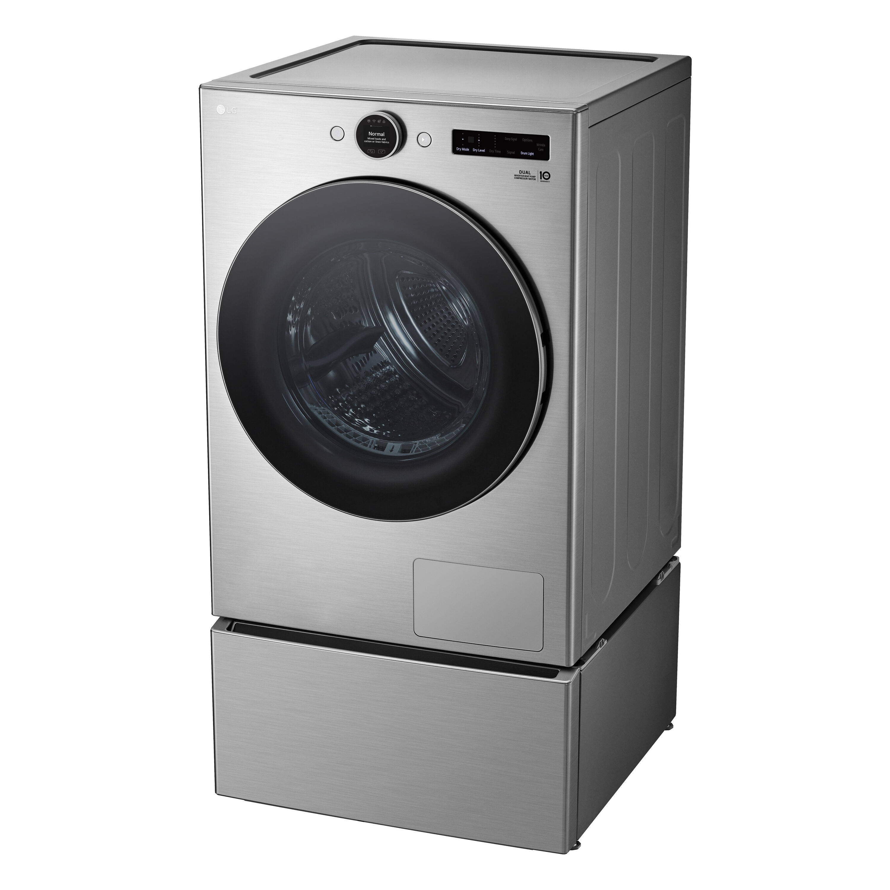Secadora eléctrica apilable sin ventilación con bomba de calor de 7.8 pies cúbicos (Acero Gris) Certificada por Energy Star DLHC5502V
