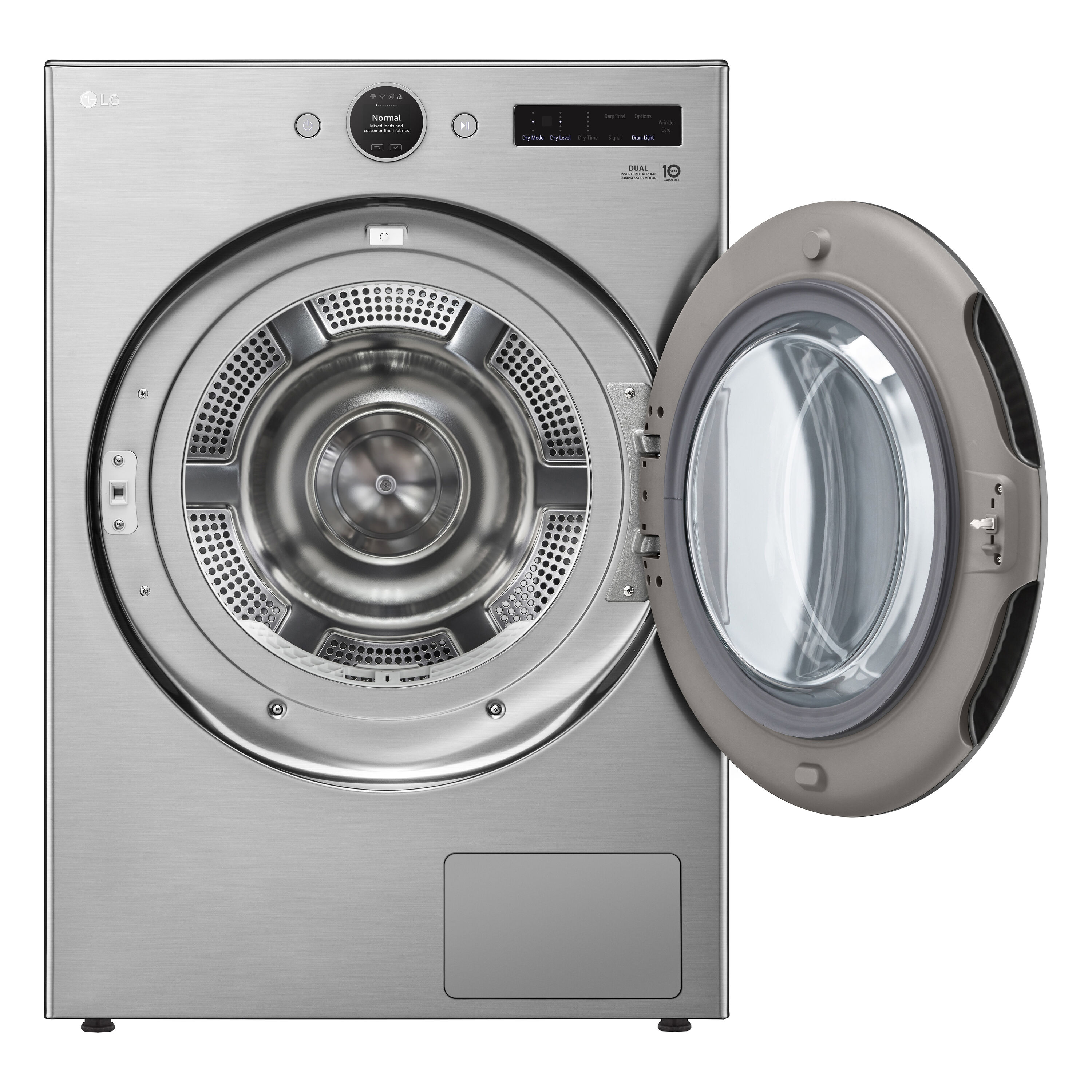 Secadora eléctrica apilable sin ventilación con bomba de calor de 7.8 pies cúbicos (Acero Gris) Certificada por Energy Star DLHC5502V