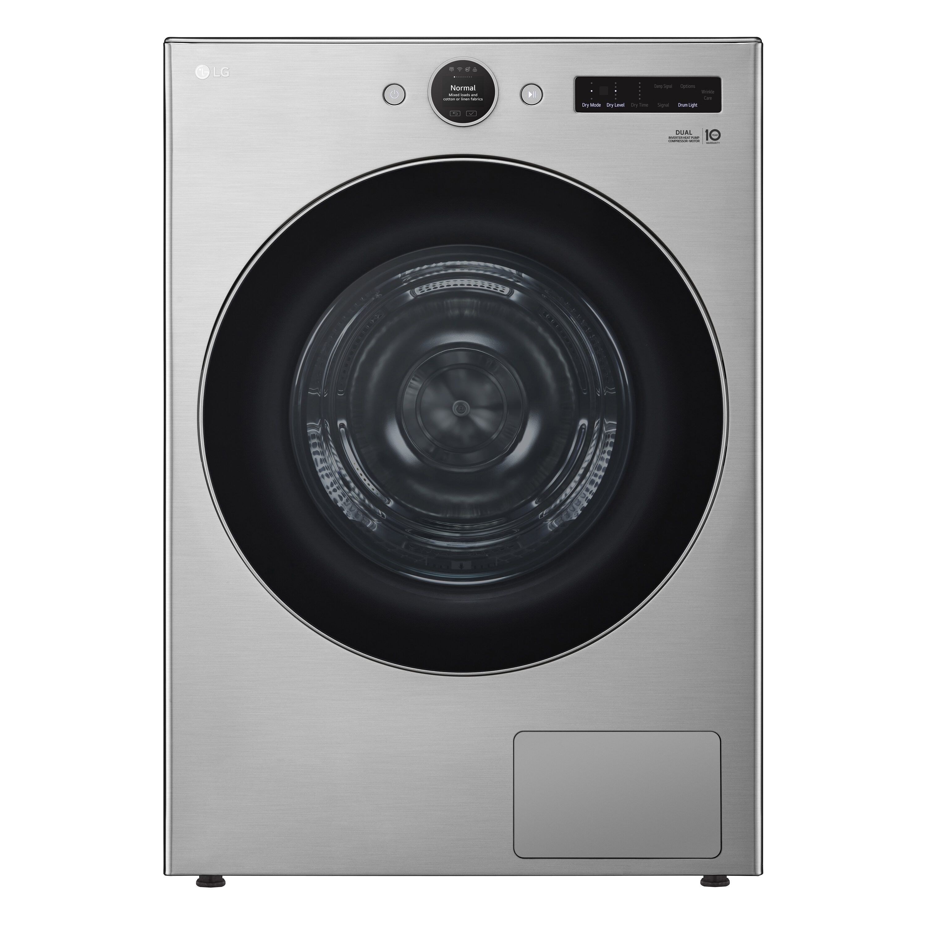 Secadora eléctrica apilable sin ventilación con bomba de calor de 7.8 pies cúbicos (Acero Gris) Certificada por Energy Star DLHC5502V