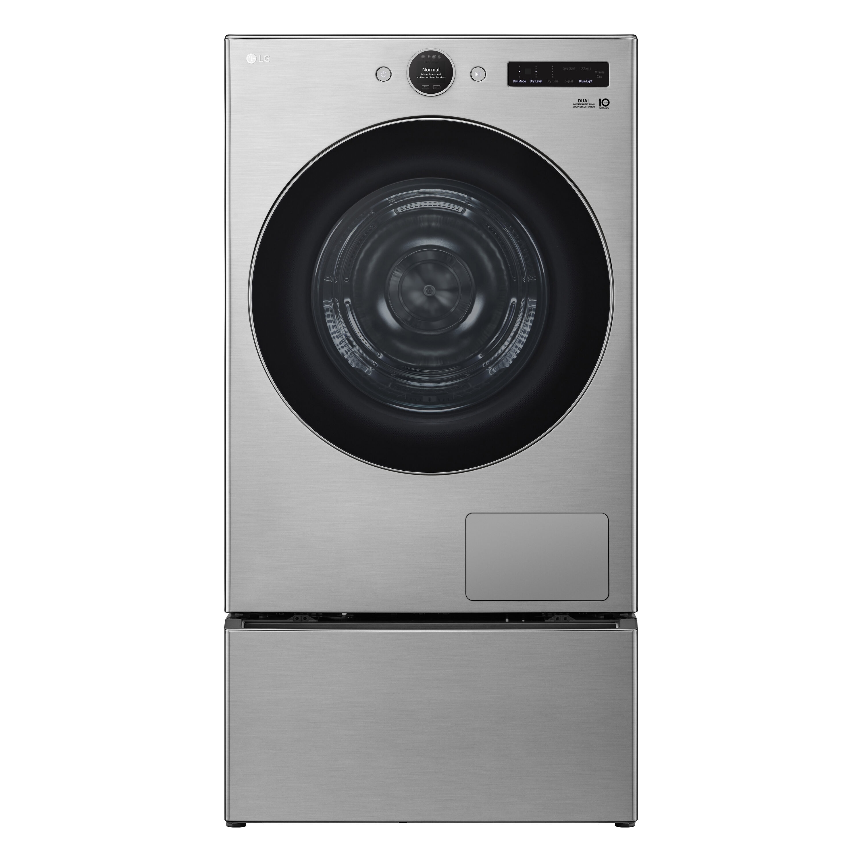 Secadora eléctrica apilable sin ventilación con bomba de calor de 7.8 pies cúbicos (Acero Gris) Certificada por Energy Star DLHC5502V