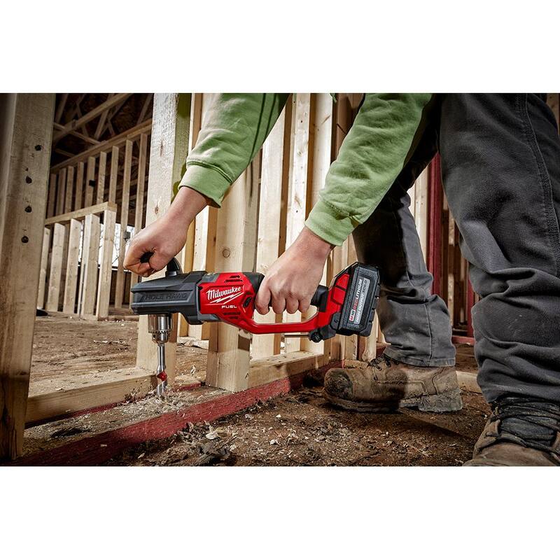 Milwaukee M18 FUEL GEN II 18-Volt Lithium-Ion Brushless Cordless 1/2 in. Hole Hawg Taladro Angular Derecho con kit de inicio de 8.0 Ah - 2807-20-48-59-1880