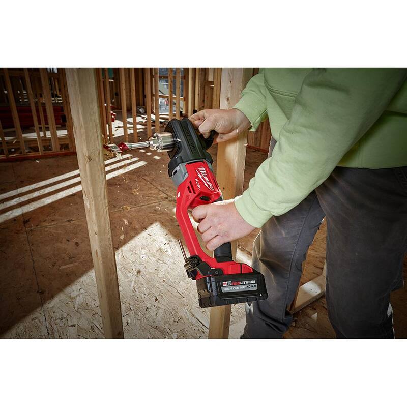 Milwaukee M18 FUEL GEN II 18-Volt Lithium-Ion Brushless Cordless 1/2 in. Hole Hawg Taladro Angular Derecho con kit de inicio de 8.0 Ah - 2807-20-48-59-1880