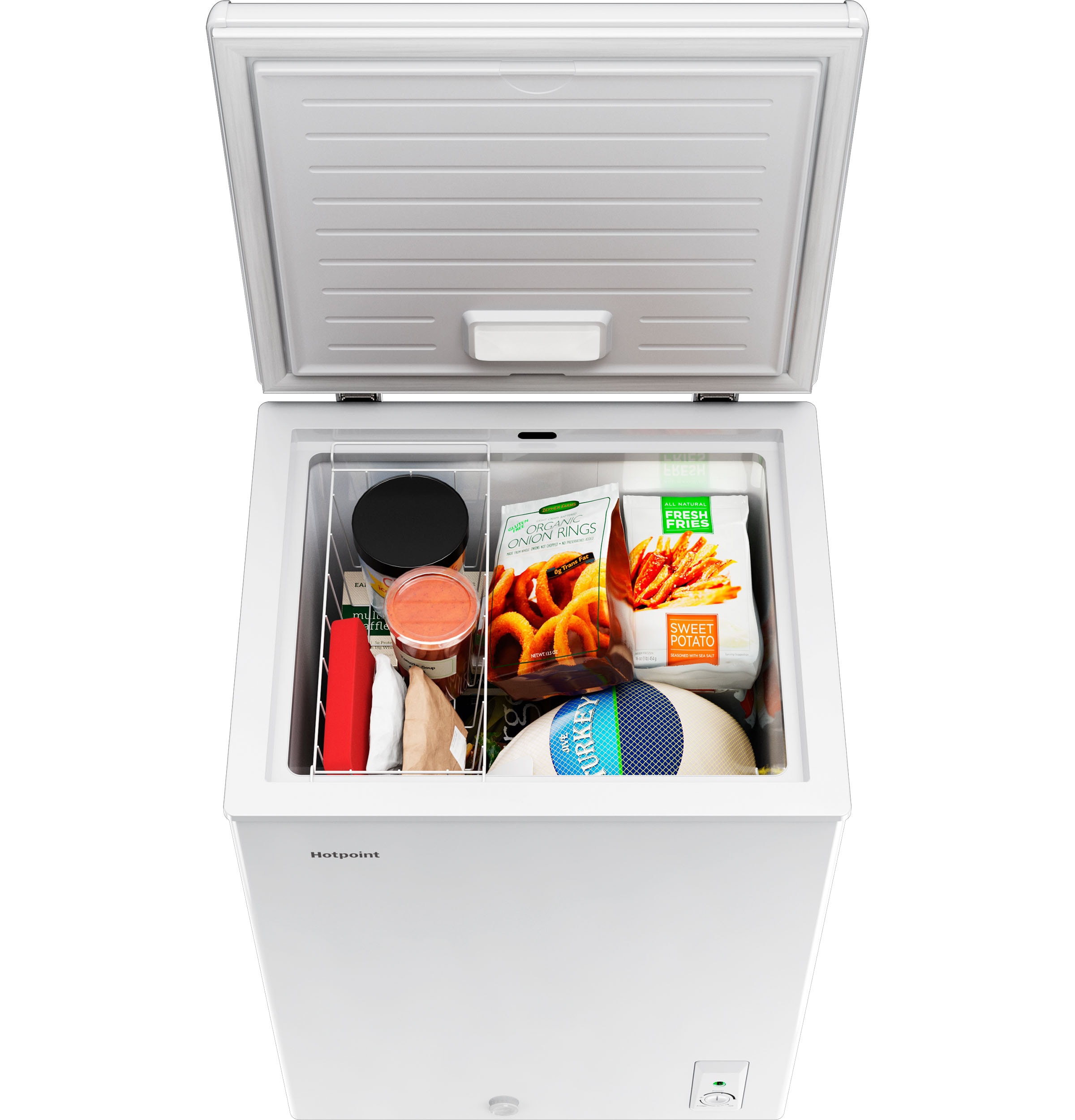 Congelador de Pecho Hotpoint de 4.9 pies cúbicos Convertible a Refrigerador (Blanco) HCM5QWWW
