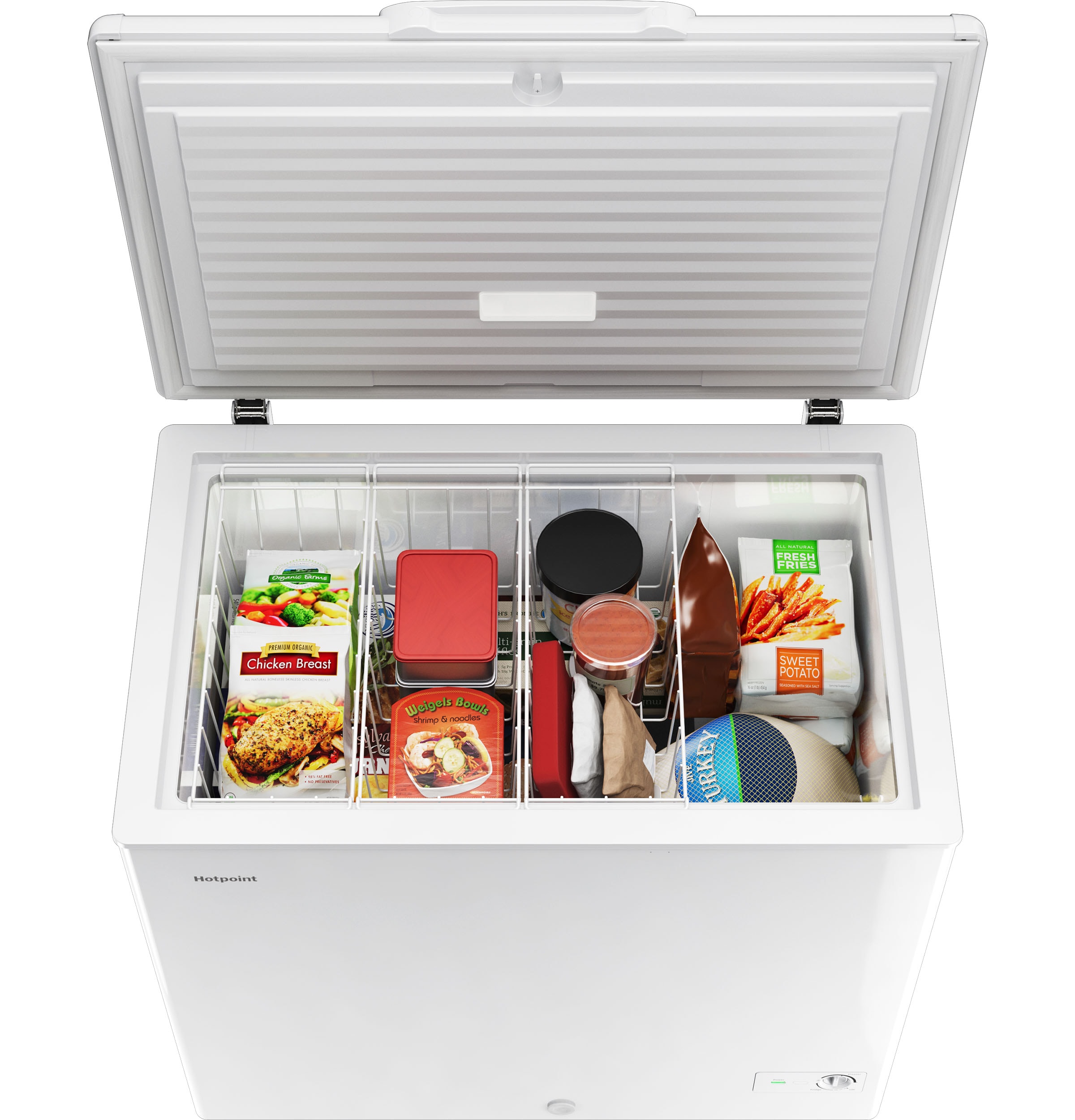 Congelador de Pecho de 8.8 pies cúbicos Hotpoint Convertible a Refrigerador (Blanco) HCM9QWWW