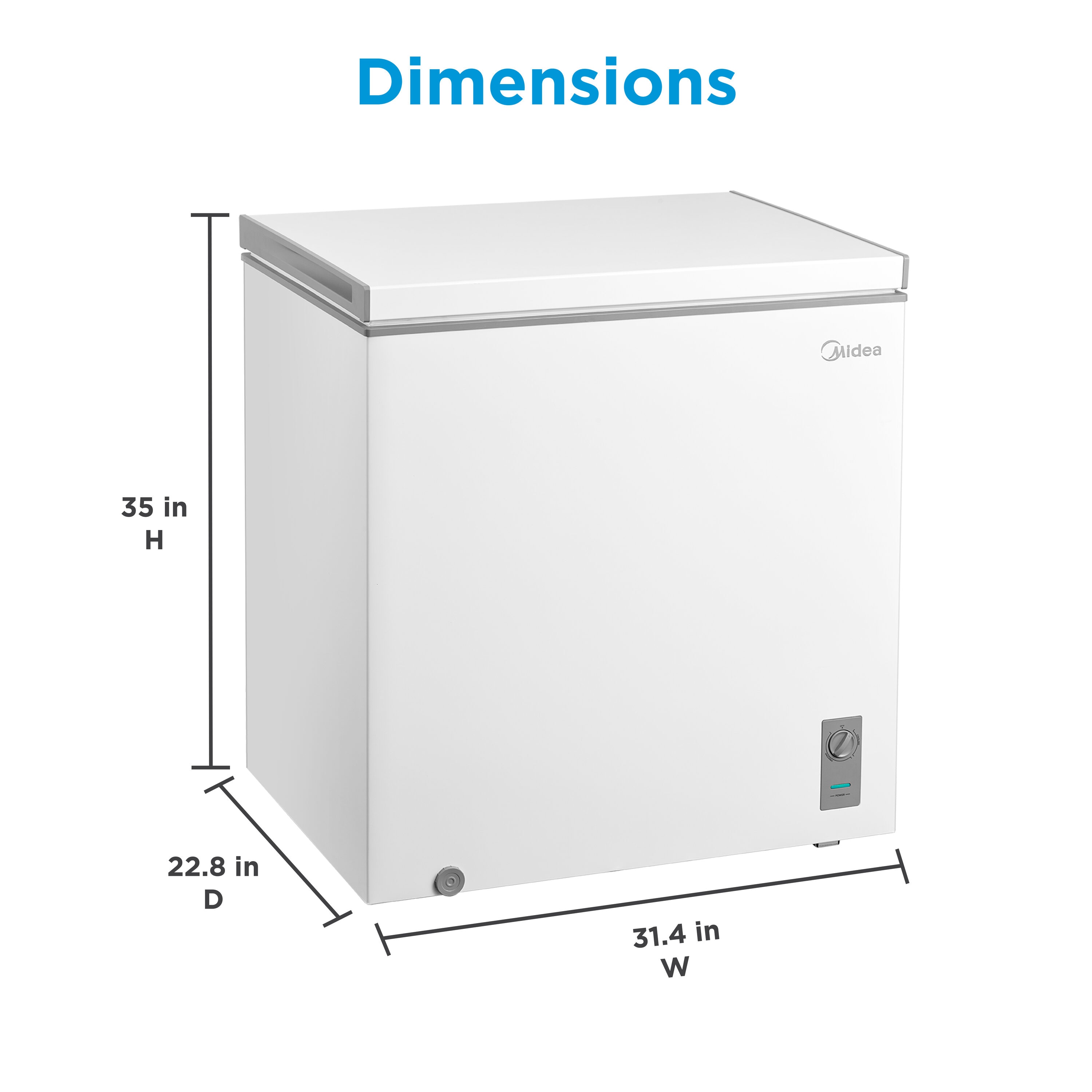 Congelador de Sótano de 7 pies cúbicos listo para el Garaje Convertible a Refrigerador (Blanco)