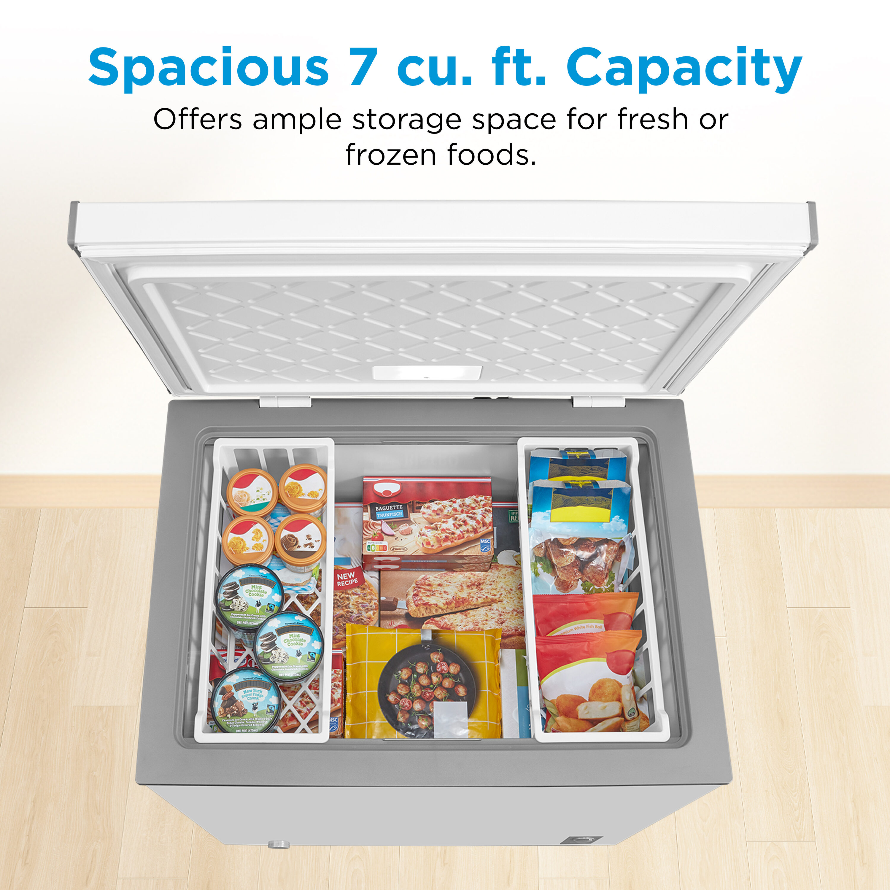 Congelador de Sótano de 7 pies cúbicos listo para el Garaje Convertible a Refrigerador (Blanco)