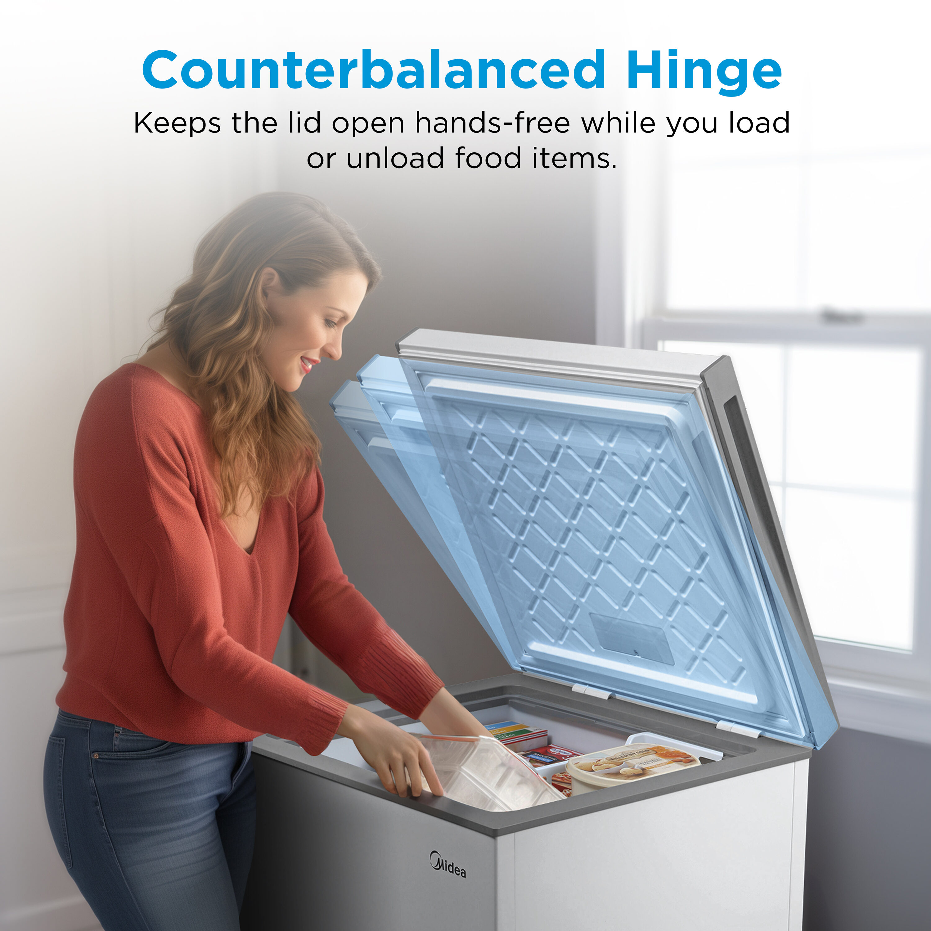 Congelador tipo baúl listo para garaje convertibl a refrigerador de 5.1 pies cúbicos (blanco) MRC05M5CWW