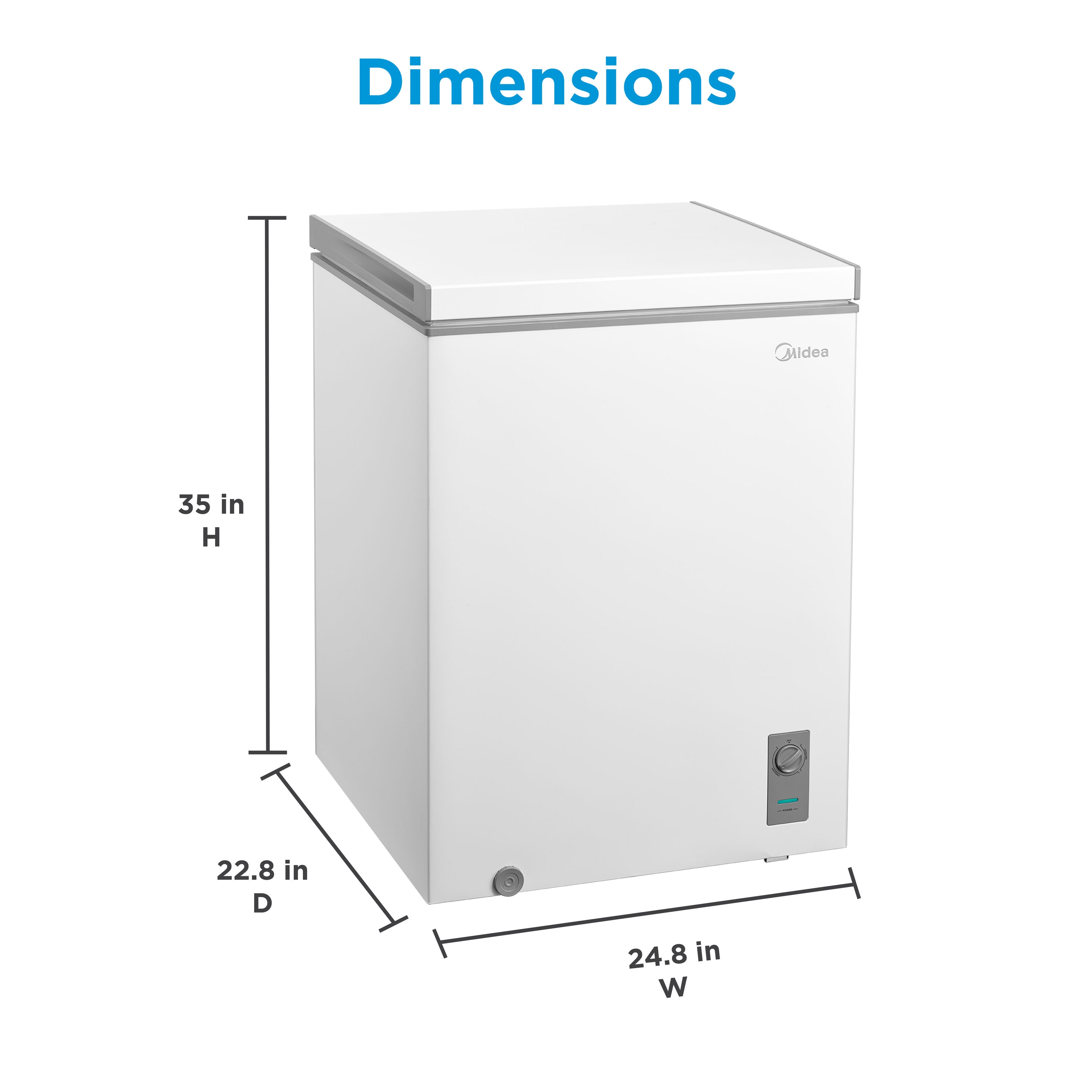 Congelador tipo baúl listo para garaje convertibl a refrigerador de 5.1 pies cúbicos (blanco) MRC05M5CWW